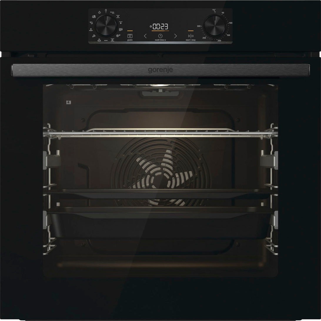GORENJE Backofen  »BPS6737E09BGOT«, mit 2-fach-Teleskopauszug, Pyrolyse-Selbstreinigung, Pyrolyse: Selbstreinigung durch hohe Hitze ohne Chemie