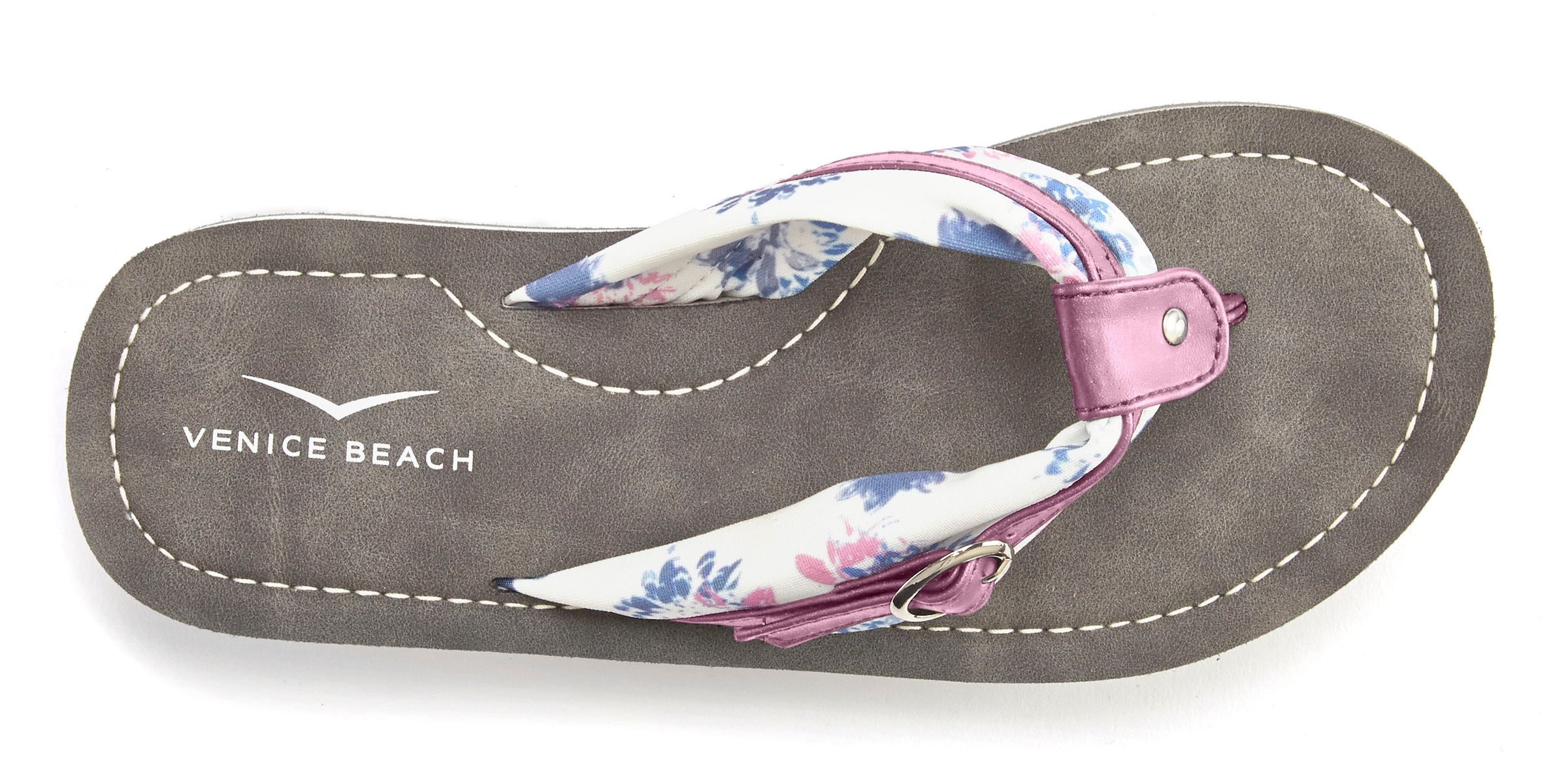 Venice Beach Badezehentrenner, Sandale, Pantolette, Badeschuh, Flip Flop mit modischem Print VEGAN