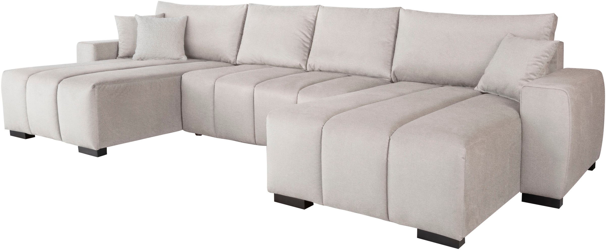 Home affaire Wohnlandschaft "U-Form Bello" mit Bettfunktion, Bettkasten Fre günstig online kaufen