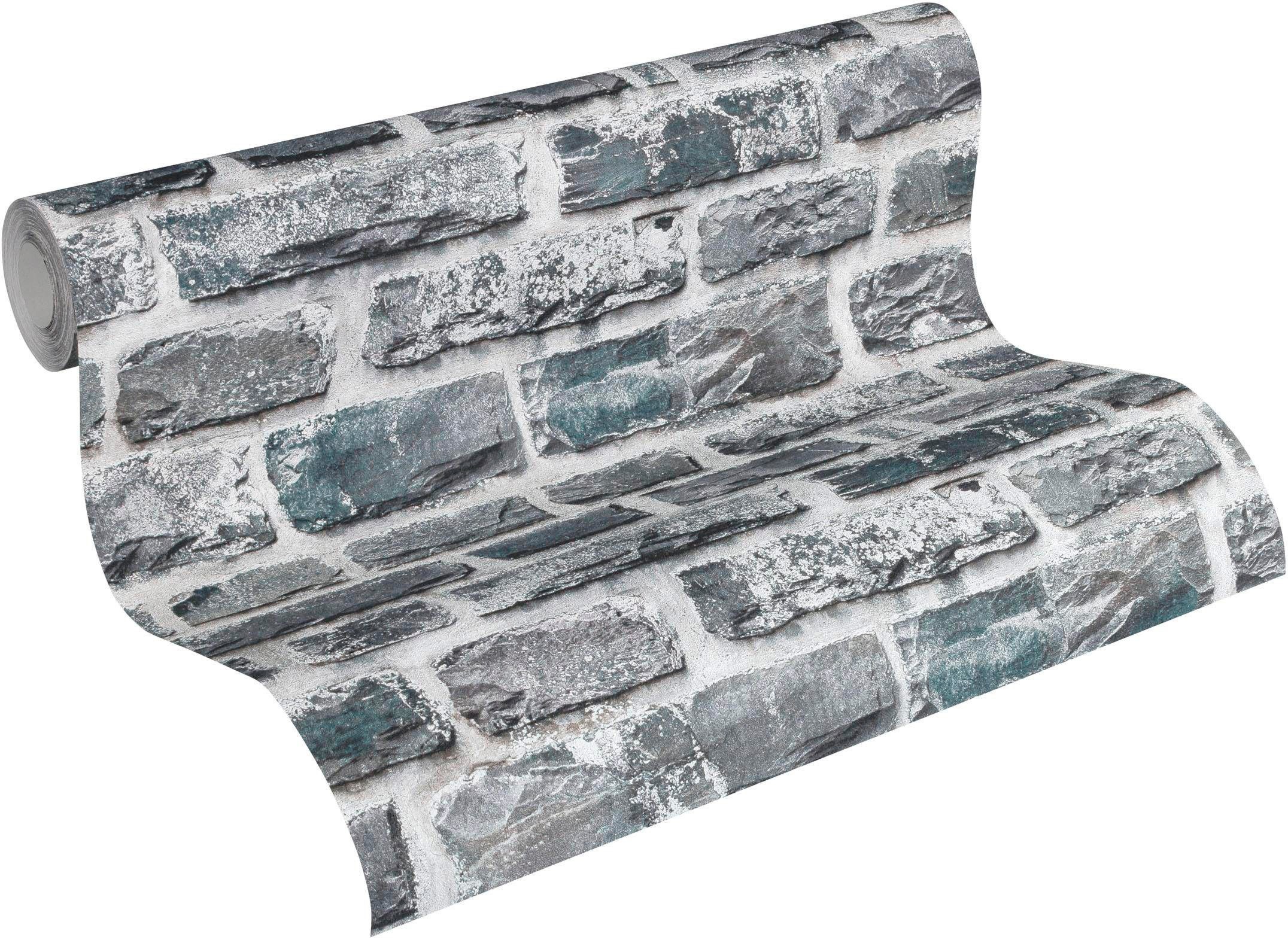 Thumbnail - living walls Vliestapete "Neue Bude 2.0" Motiv Steinoptik gemustert leicht strukturiert Landhaus Tapete Stein Tapeten ...