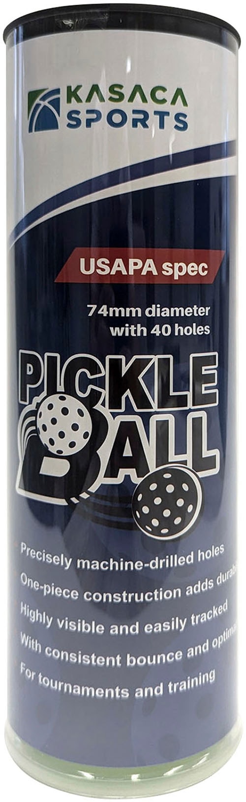KASACA Pickleball »Premium Pickleball Bälle 40 Löcher – USAPA Standard«, (Set, 6 St., Set mit 6 Bällen)