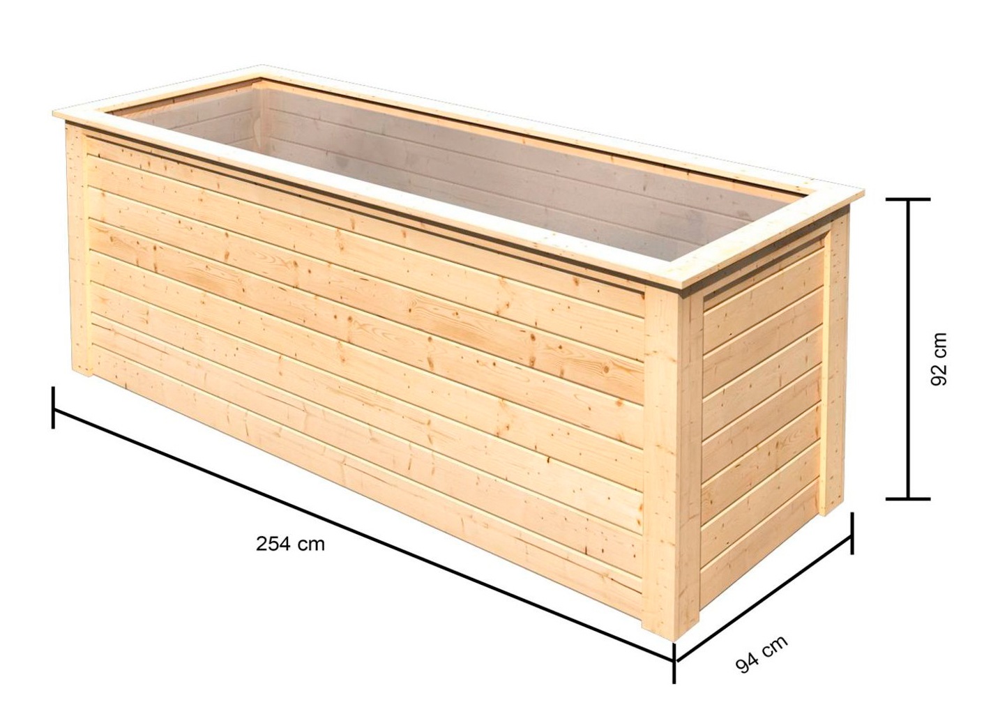 Karibu Hochbeet »2« BxTxH: 254x94x92 cm