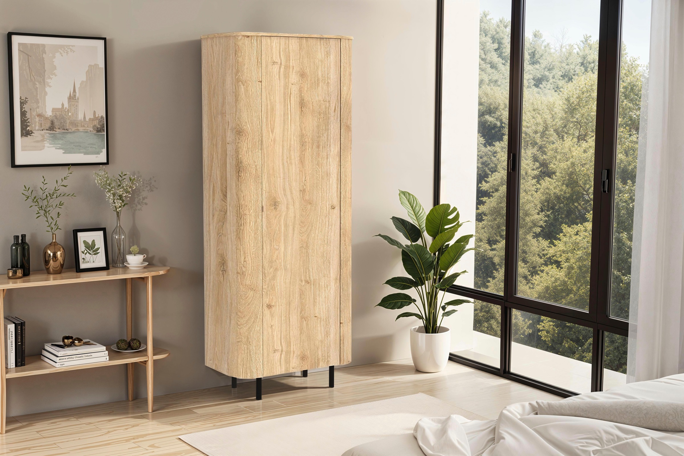 Home affaire Hochschrank "Murano, Stauraumschrank H 200 cm, B 80 cm, 1 Tür, günstig online kaufen