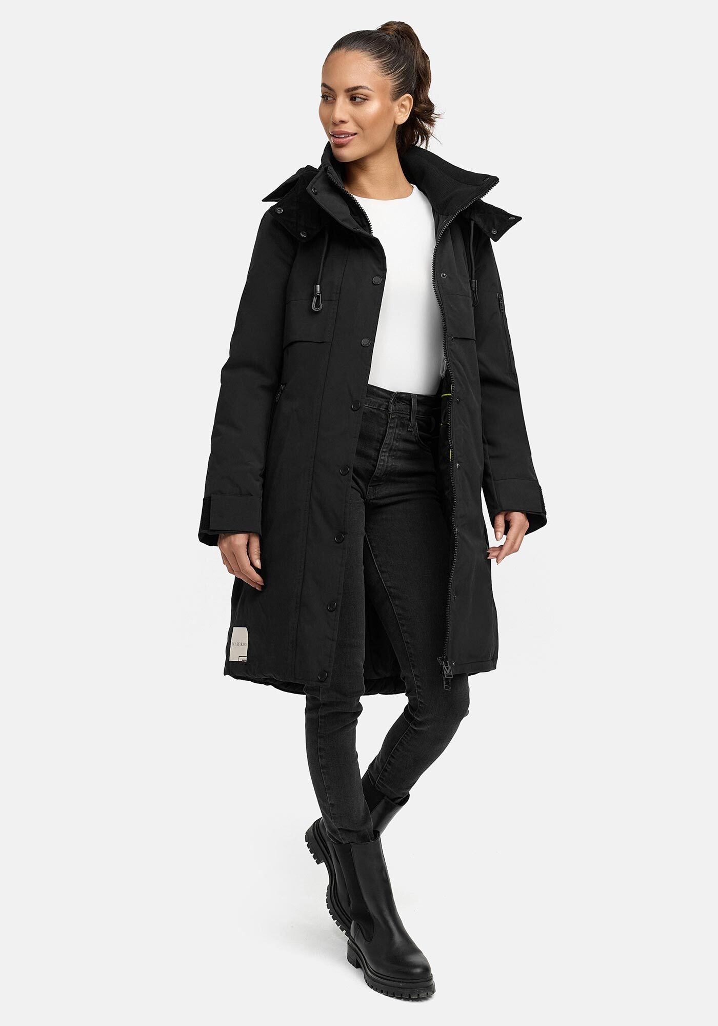 Marikoo "Anoukaa" langer Parka mit abnehmbarer Kapuze