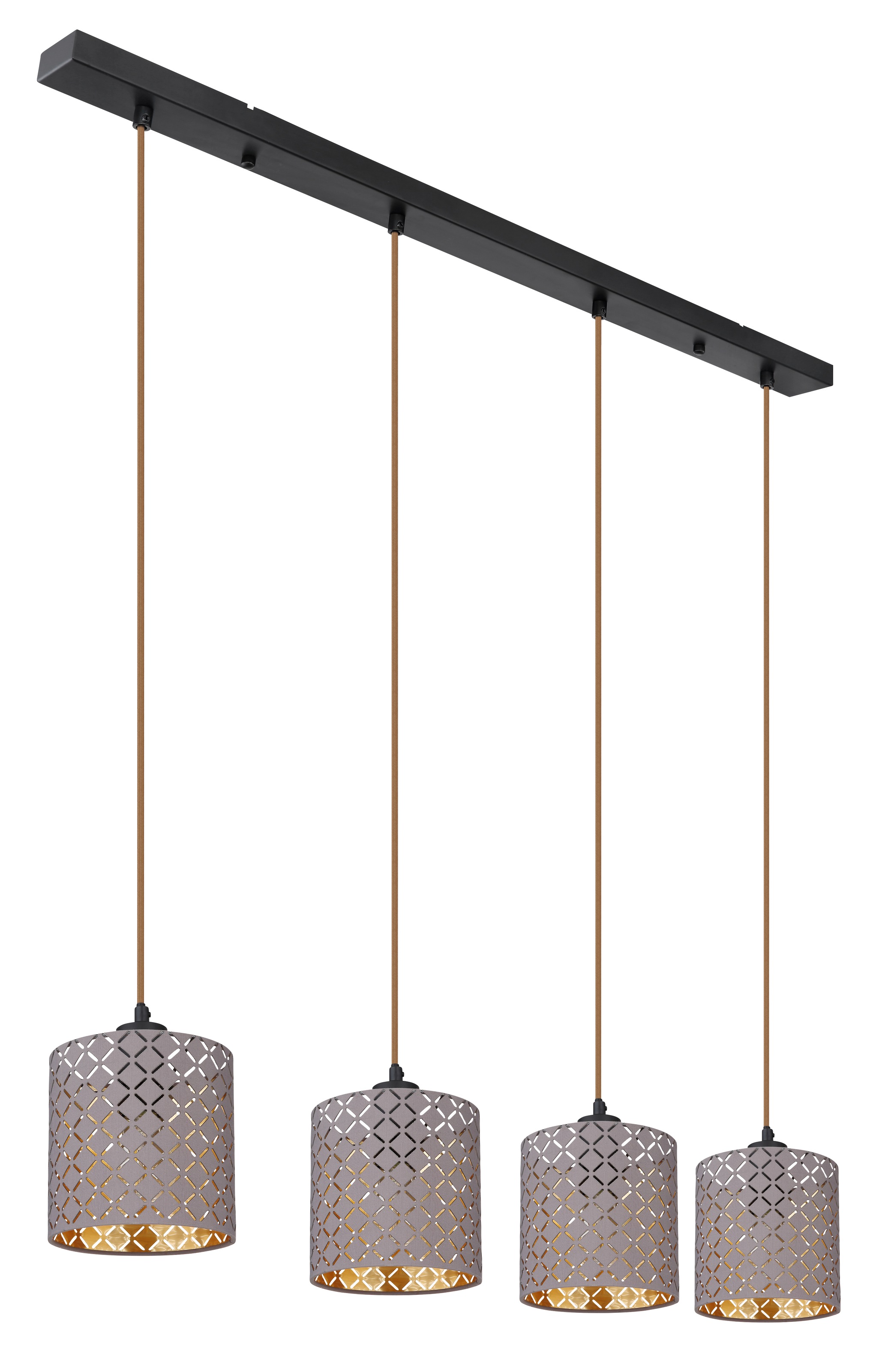 GLOBO LIGHTING Hängeleuchte »CINDY« E27 1 Stk. Hängeleuchte für Esszimmer Textil grau