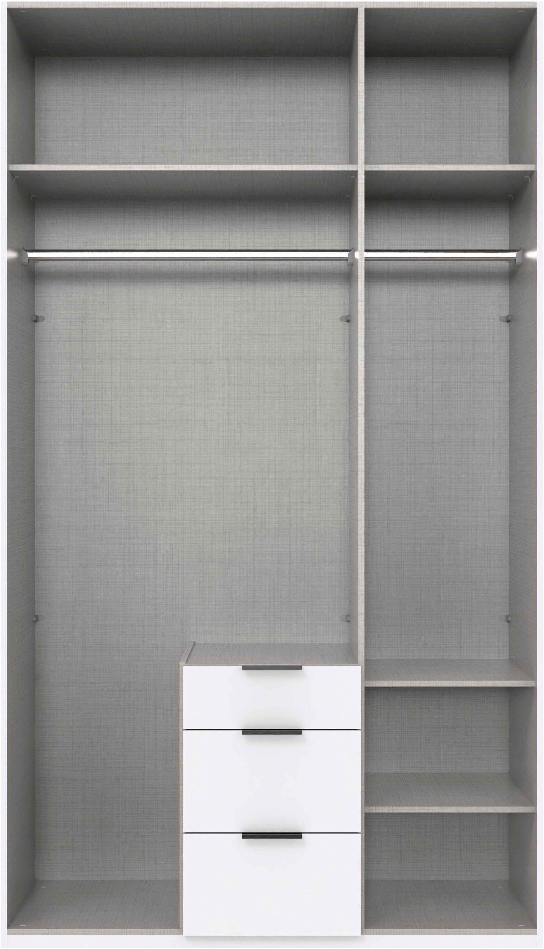 Wimex Kleiderschrank »Mugano, in vielen Breiten, 208 oder 236cm hoch, Made in Germany«, (mit langen oder kurzen Griffen aus Metall), wahlweise mit oder ohne Spiegel, mit Schubladen