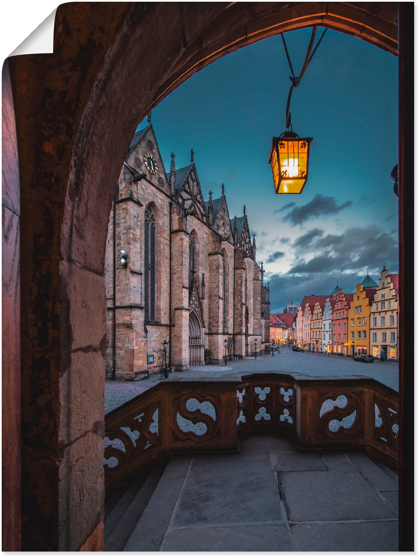 Artland Wandbild »Osnabrück Größen Wandaufkleber | oder versch. (1 bestellen BAUR Alubild, in St.), Leinwandbild, Marktplatz«, Poster als Deutschland