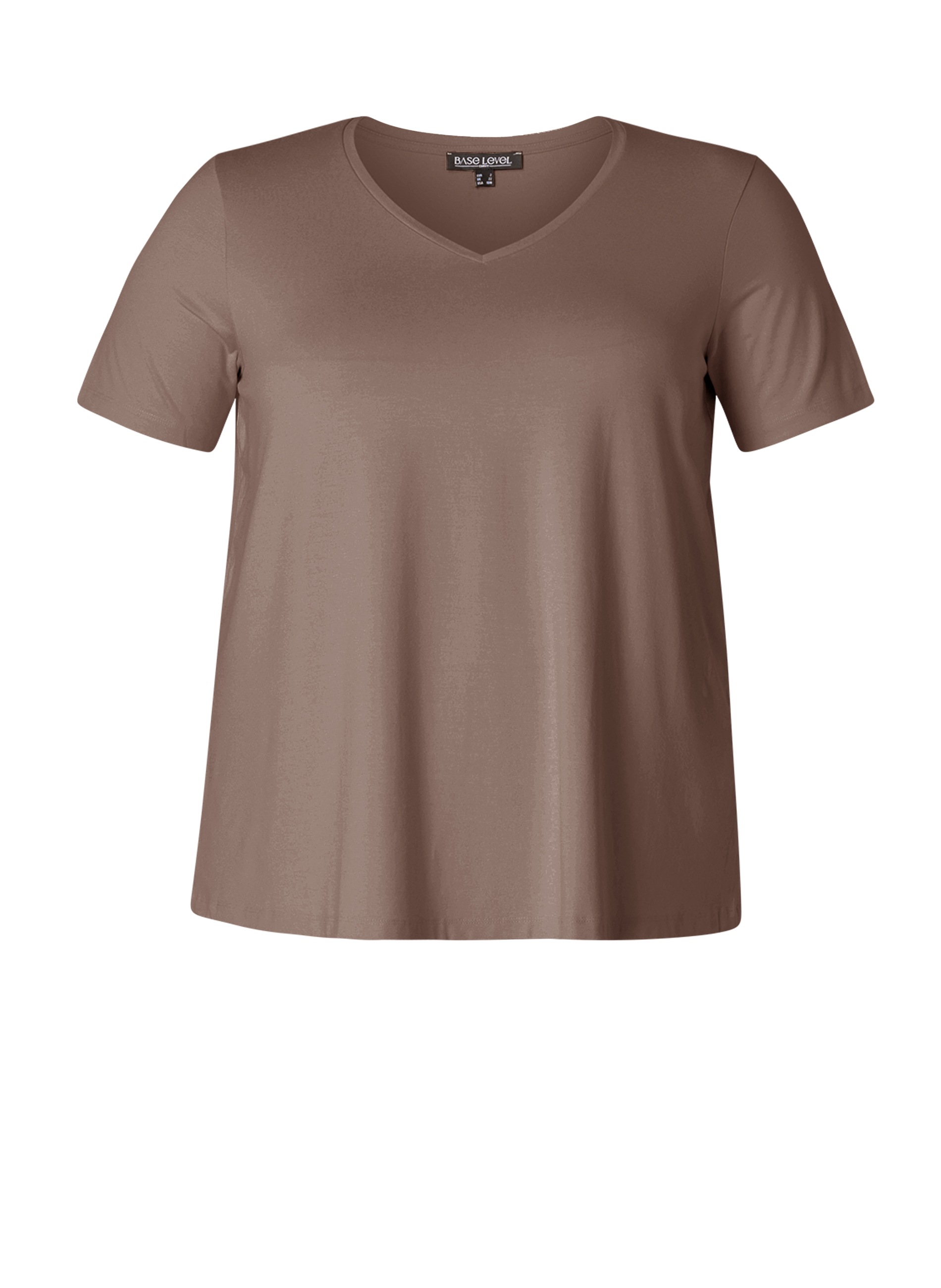 Thumbnail - Base Level Curvy T-Shirt "Alba", mit V-Ausschnitt