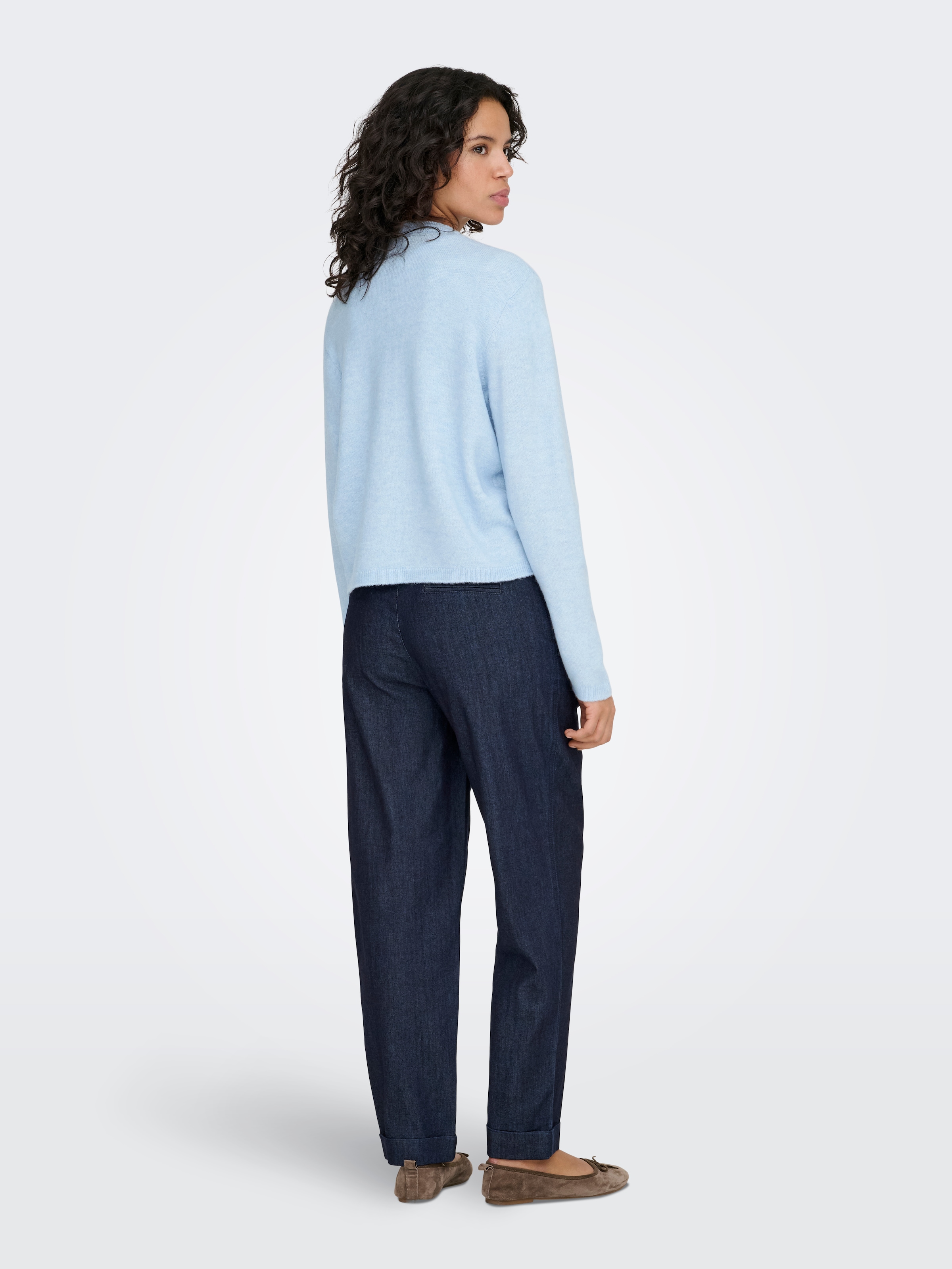 ONLY Strickjacke »ONLSIMONI L/S O-NECK CARDIGAN KNT NOOS« Materialmix, relaxed fit