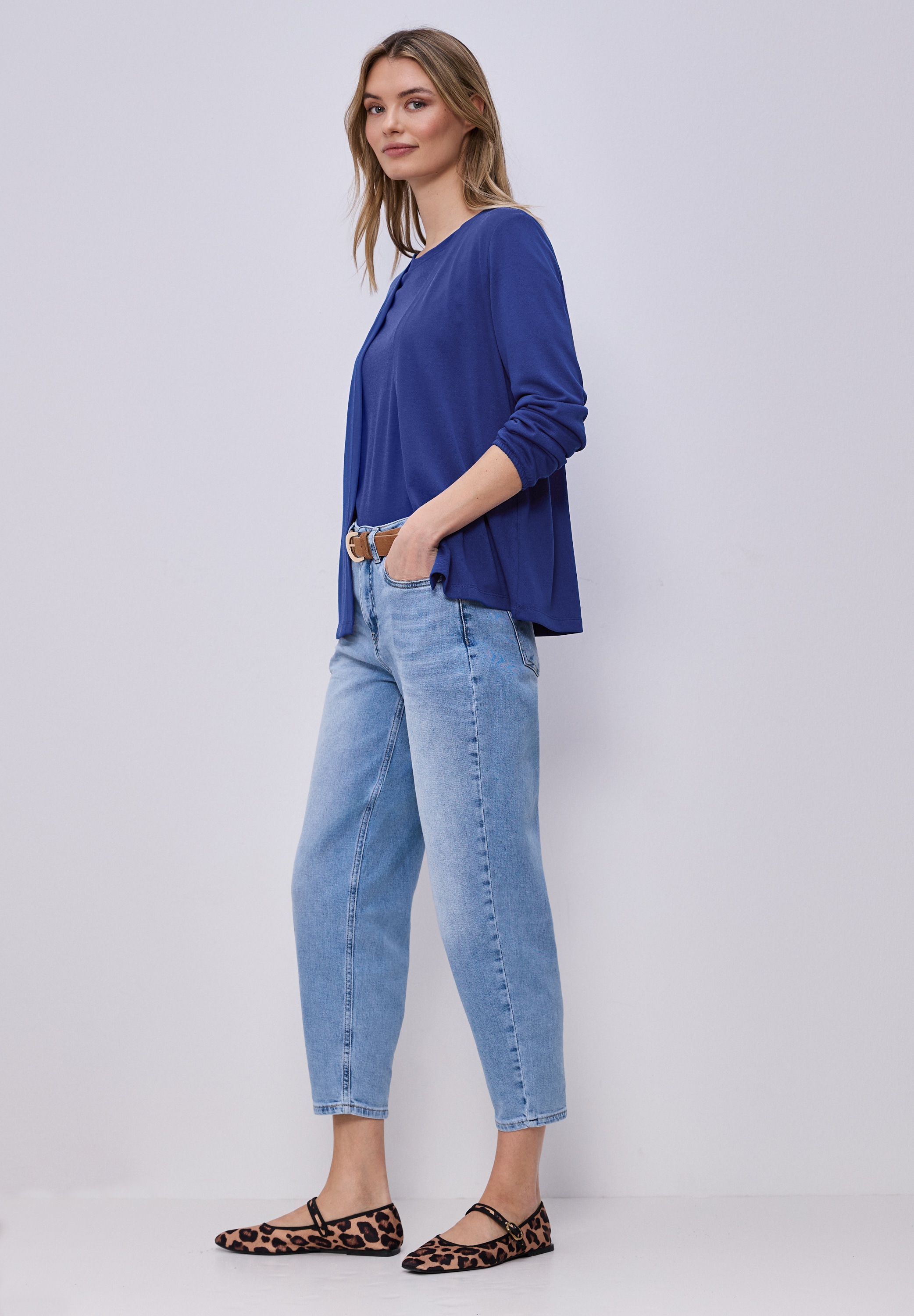 STREET ONE Cardigan bestehend aus einem Materialmix