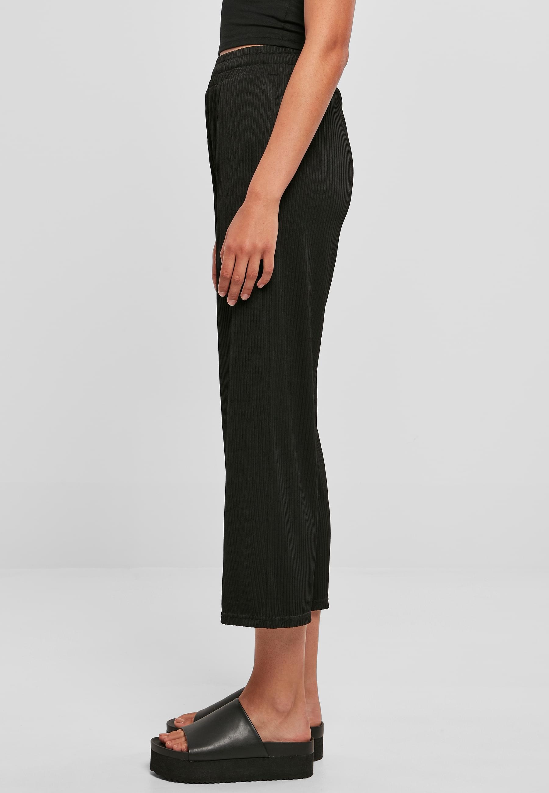 URBAN CLASSICS Bequeme Jeans »Urban Classics Damen Ladies Straight Leg Rib Interlock Culotte«, (1 tlg.)