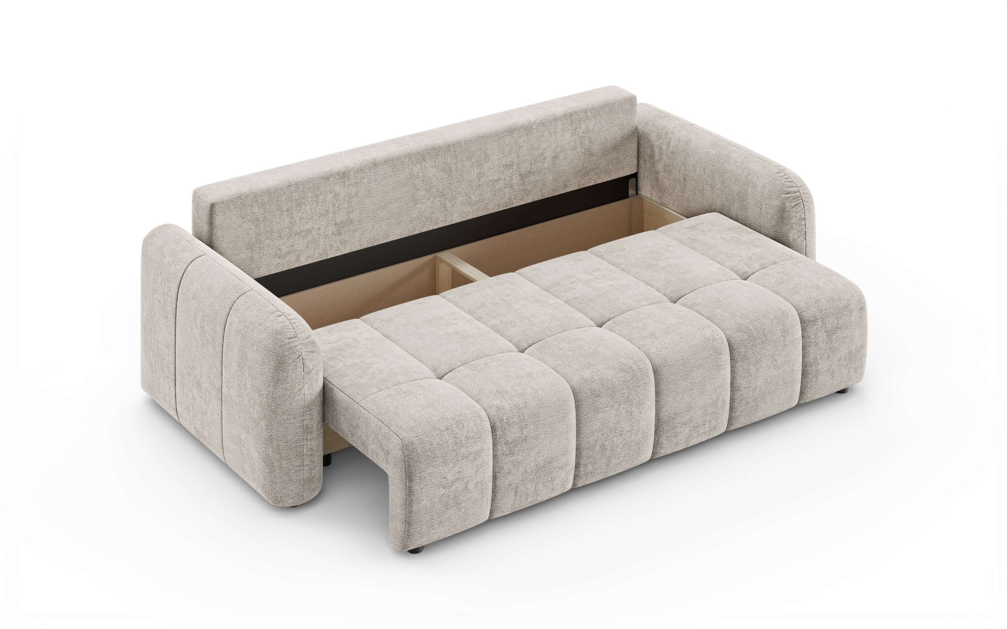 OTTO home 3-Sitzer »NERRINA Schlafsofa, Bettkasten, komfortables Sitzgefühl, Breite 234cm« Liegefläche 146x193cm, inklusive Rückenkissen, moderne Steppung