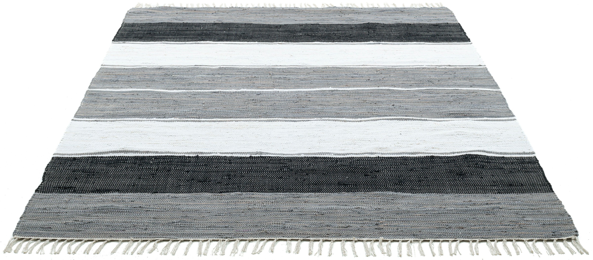 my home Teppich "Alizee" rechteckig 5 mm Höhe Wendeteppich, reine Baumwolle günstig online kaufen