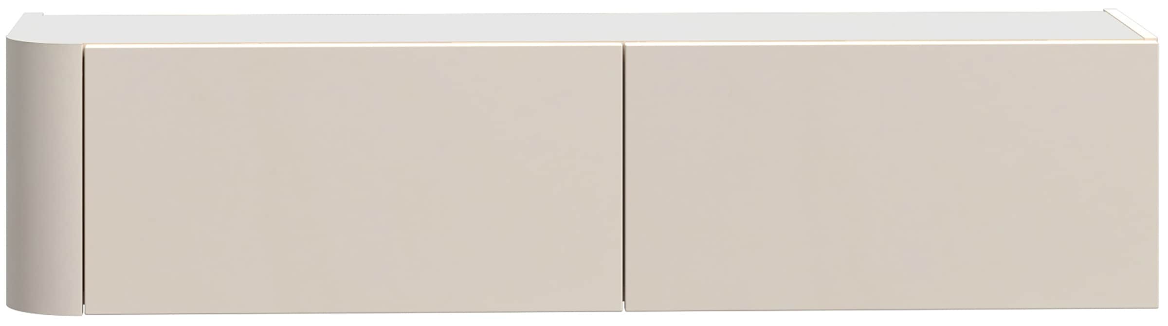 FORTE Wandregal B/H/T 128,6/30,1/34 cm, Klappen, grifflose Front