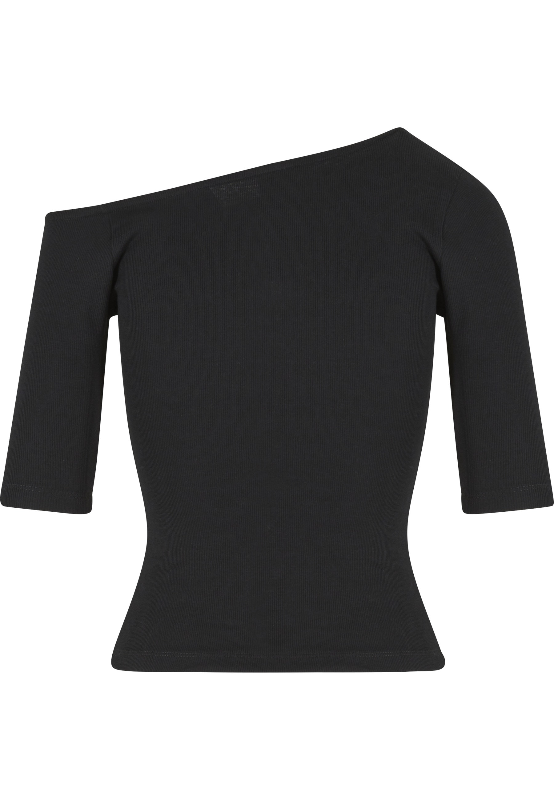 URBAN CLASSICS T-Shirt »Urban Classics Ladies Organic Asymmetric Rib Tee 2-Pack« 1 Stk.