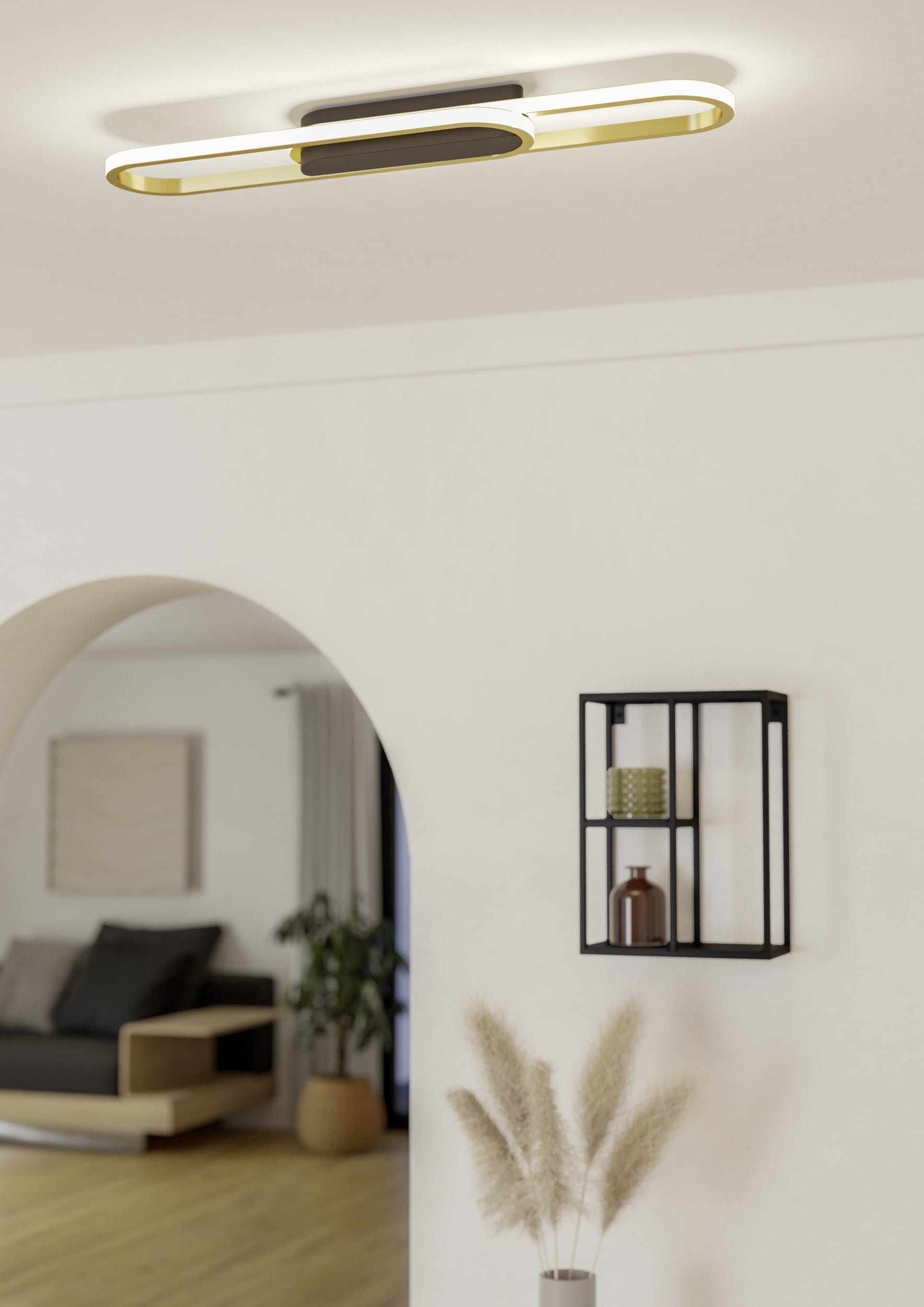 EGLO LED Deckenleuchte »CONIVARENA Deckenlampe - Stahl, Alu - LED - 20W - IP20« LED-Modul 1 Stk. Kaltweiß | Neutralweiß | Warmweiß Wohzimmerlampe, Esszimmerlampe, Flur, Schlafzimmer, L69 x B17 x H5,5cm