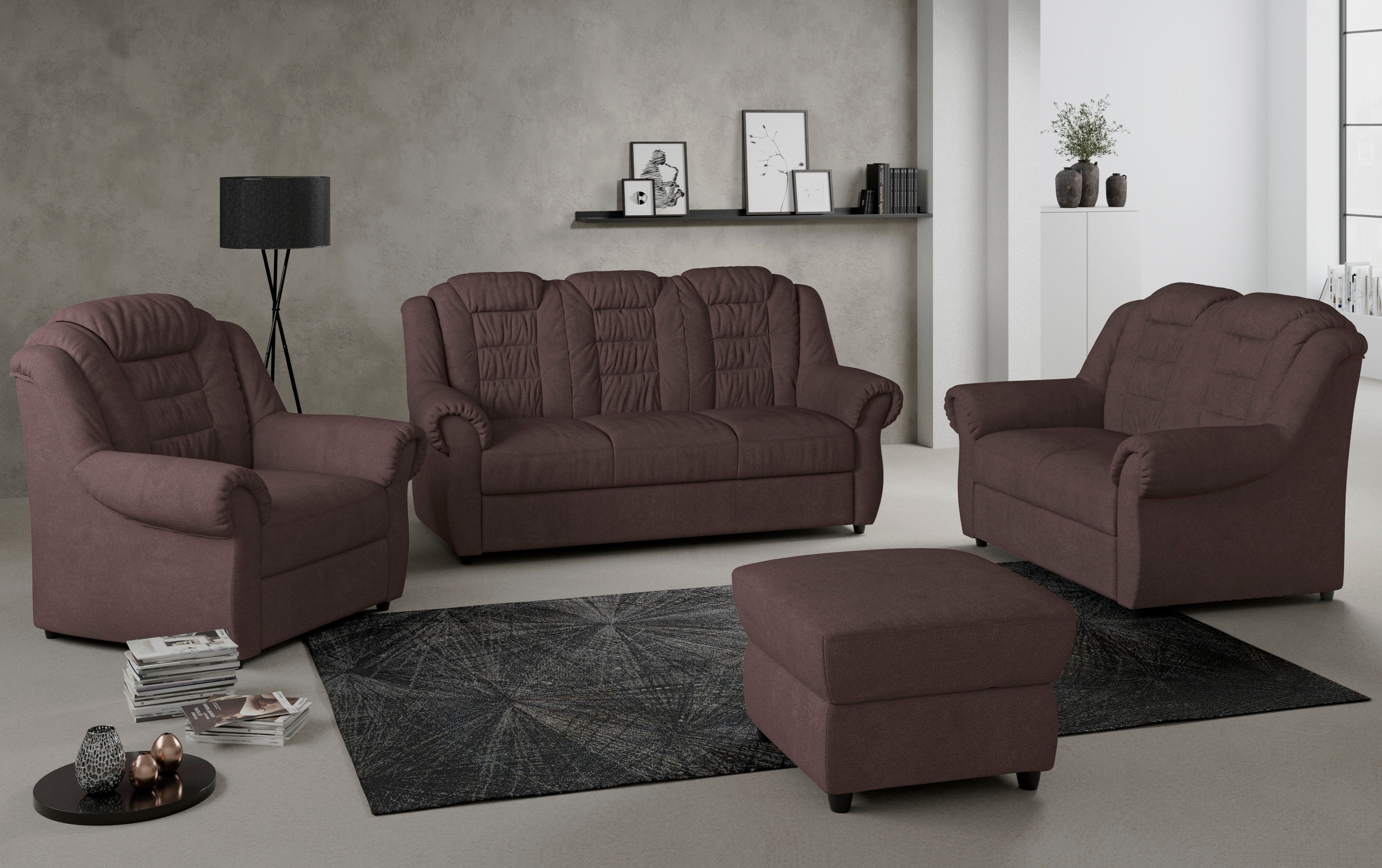 Home affaire 2-Sitzer »Boston«, Sofa mit hoher Rückenlehne