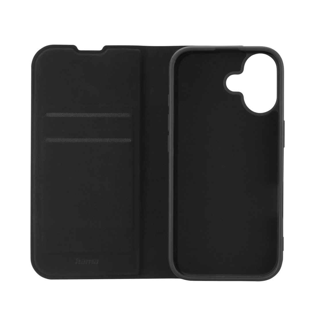 Hama Smartphone-Hülle »Handytasche Booklet für Apple iPhone 17 mit Kartenfächer, Schwarz«, Standfunktion, Kartenfächer