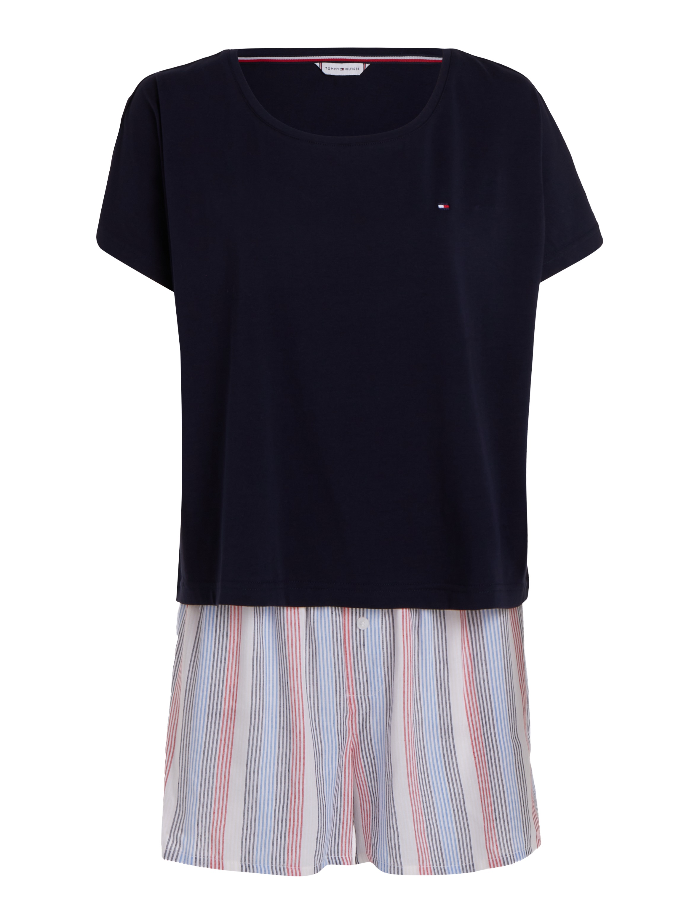 Tommy hilfiger Underwear pižama »SS PYJ rinkinys WOVEN« (Rinkinys 2 dalys Shirt+Shorts) Palaidinė universal Šortai gemustert