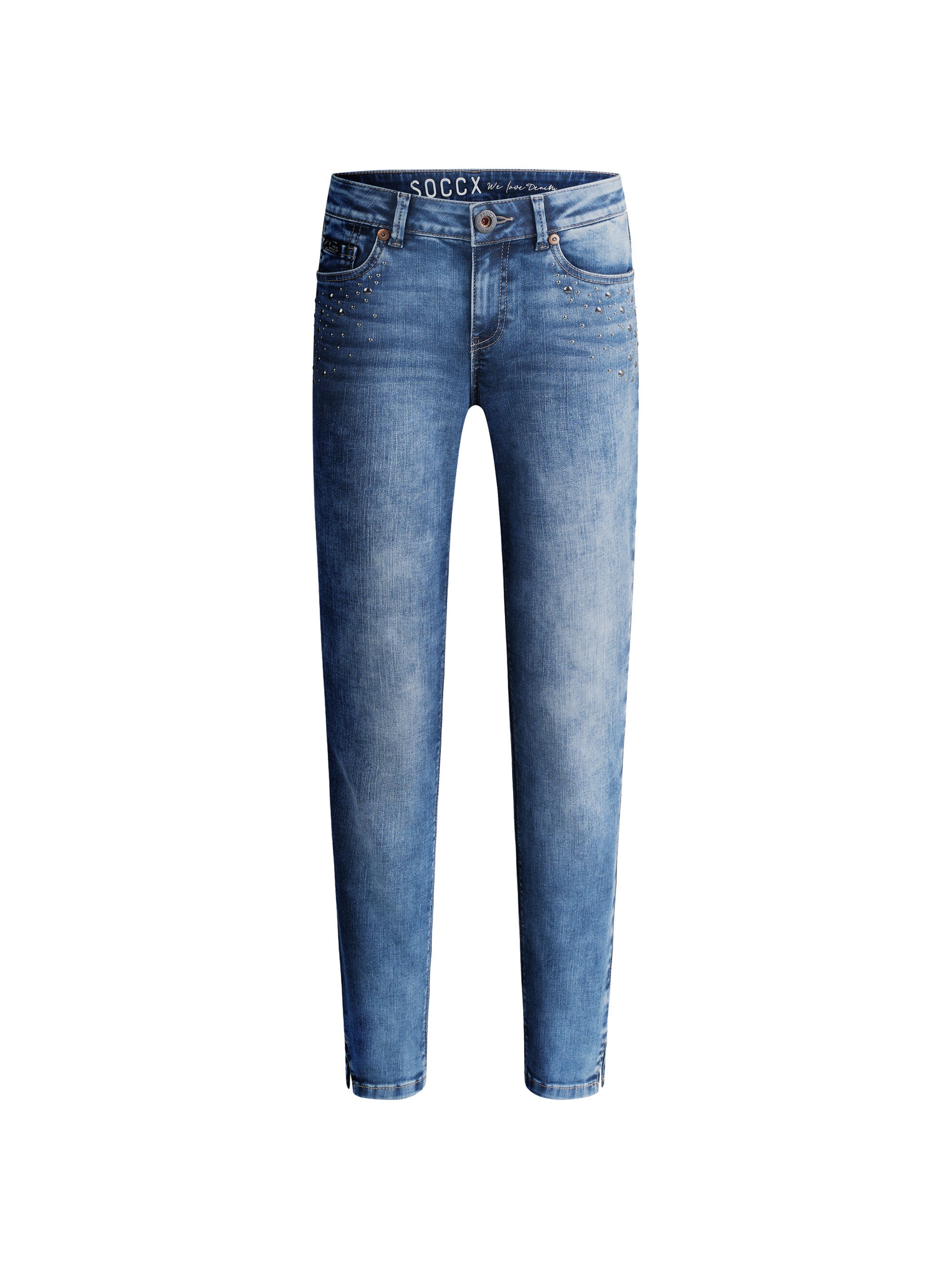 SOCCX Slim-fit-Jeans mit normaler Leibhöhe