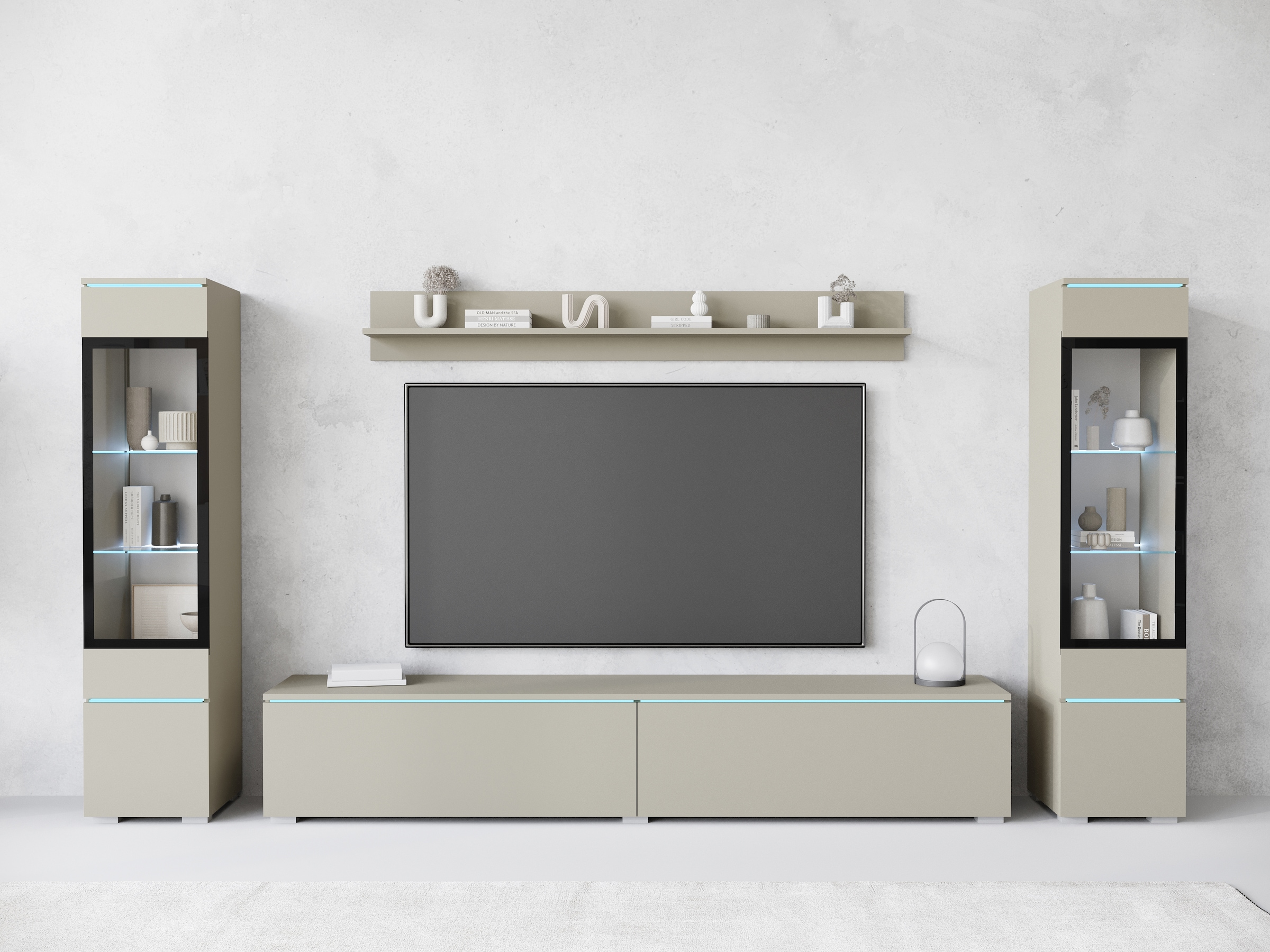 INOSIGN Wohnwand "VERA II" Komplett-Set, 4 Stk. tlg. Vitrine mit Verglasung günstig online kaufen