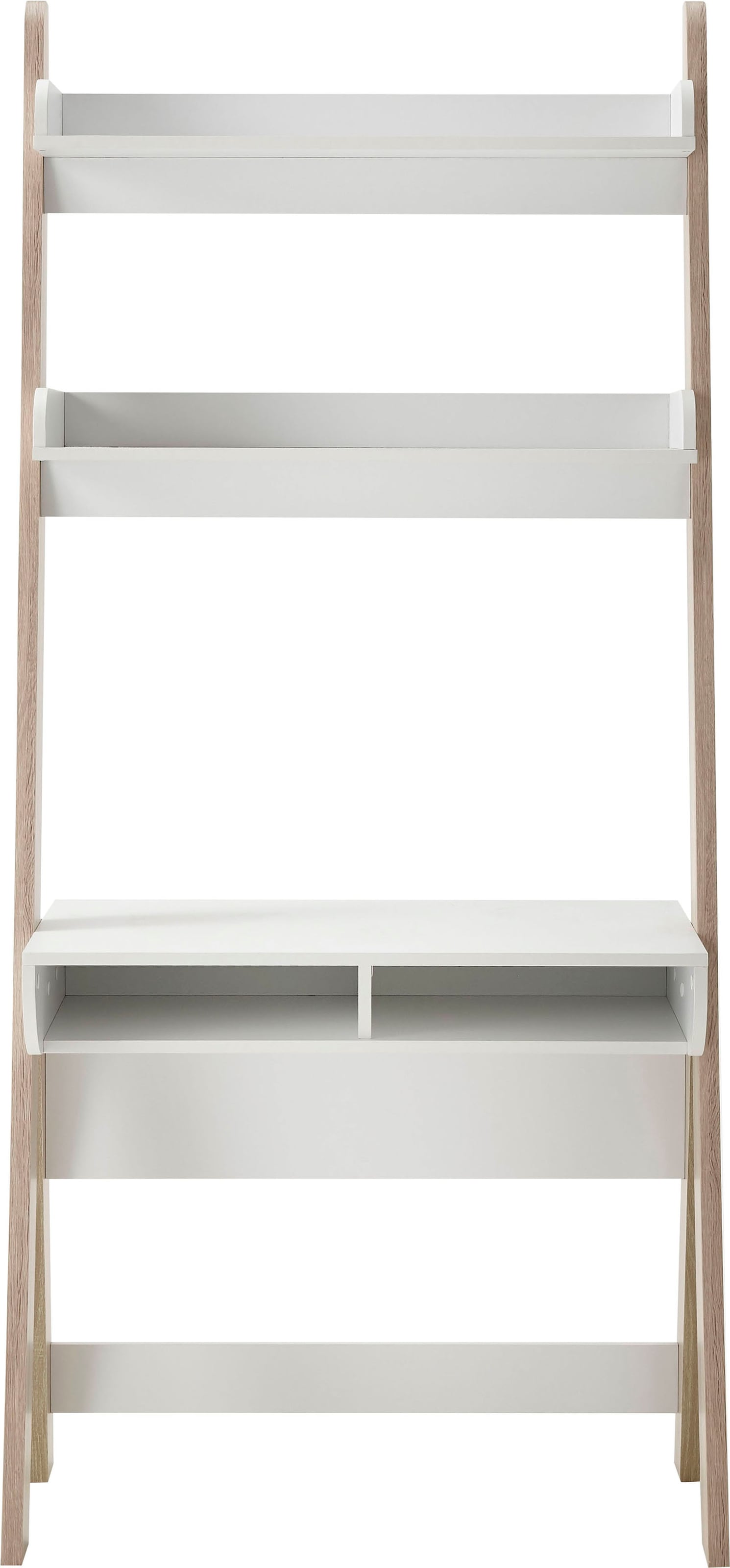 MCA furniture Schreibtisch »Viterbo«, Standregal mit Schreibtisch weiß matt, Eiche hell Dekor, Breite 85 cm