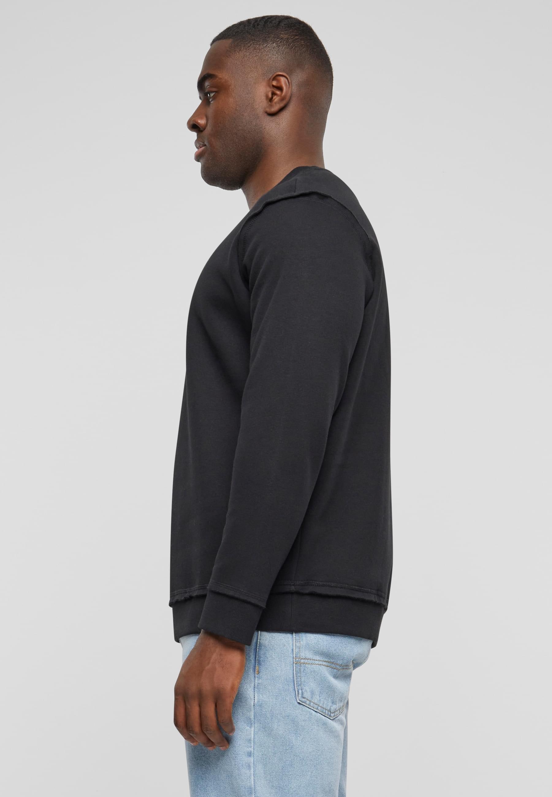 URBAN CLASSICS Rundhalspullover »Urban Classics Herren Oversized Open Edge Crew«, (1 tlg.)