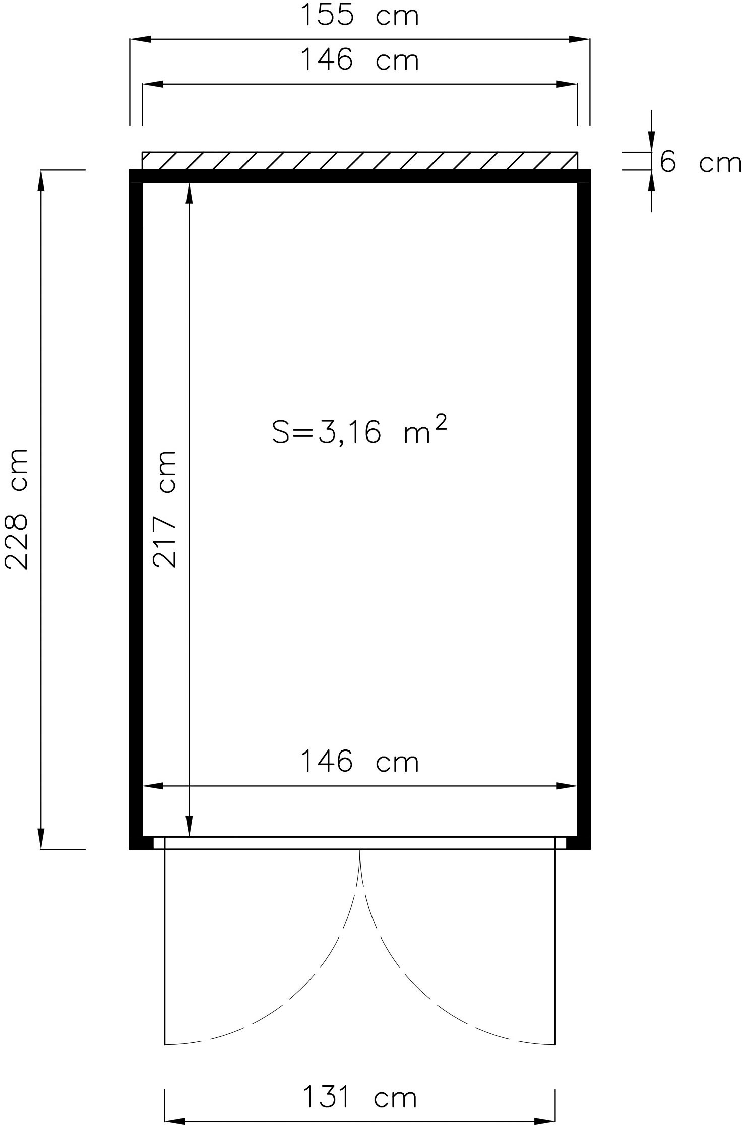 BERTILO Fahrradbox »HPL Bike in verschiedenen Farben«, HPL, witterungsbeständig, farbstabil, BxTxH: 155x235x194 cm