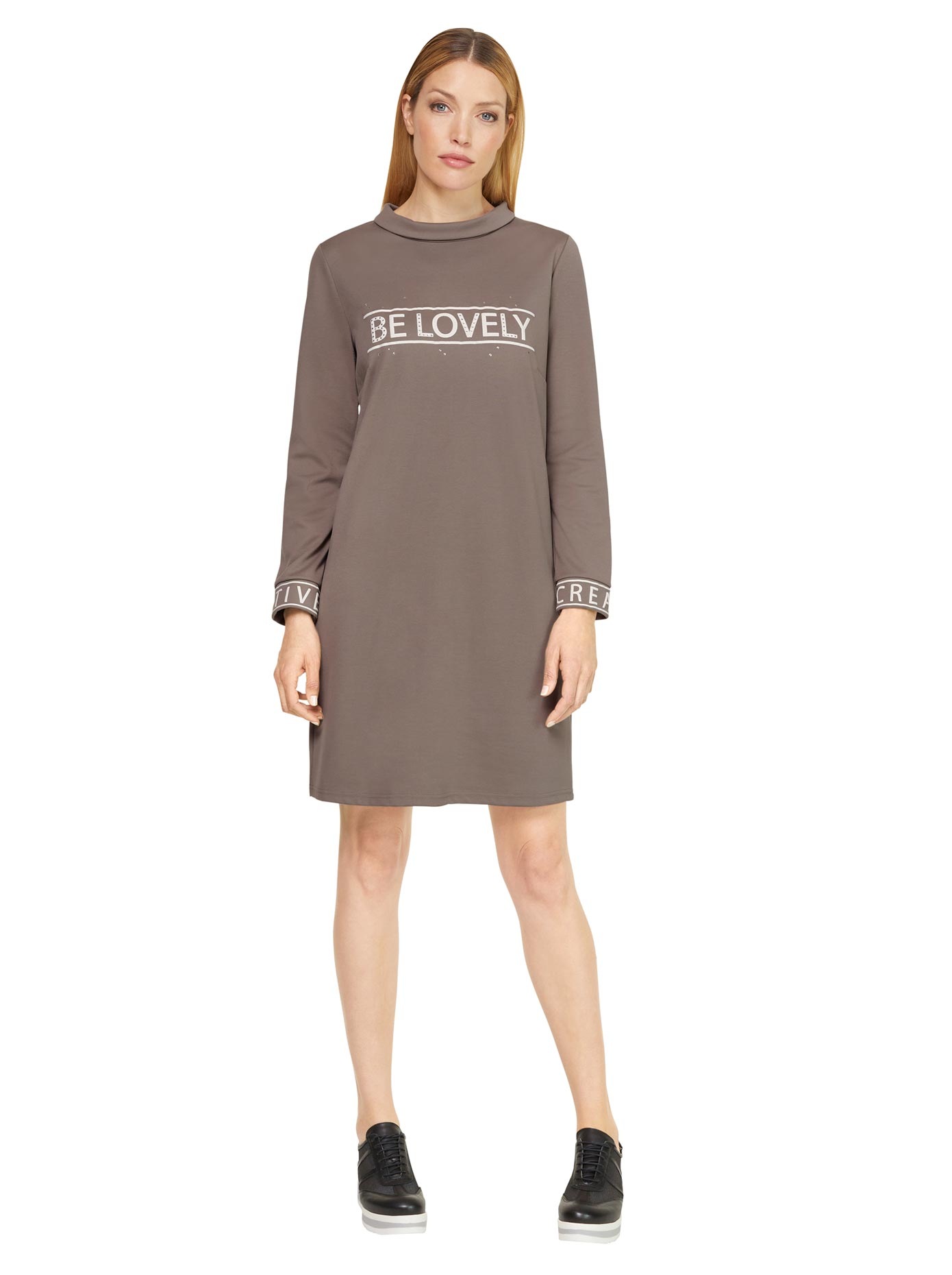 heine Jerseykleid »Lederimitat-Kleid« online kaufen | BAUR | Jerseykleider