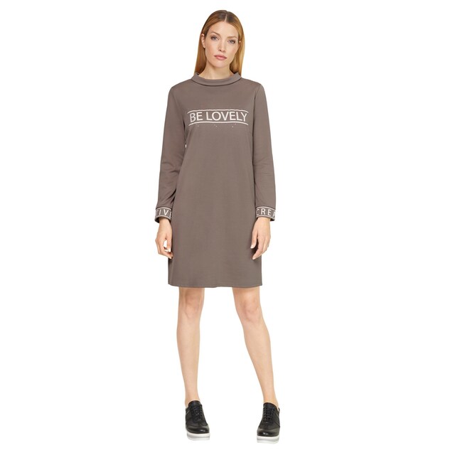 heine Jerseykleid »Lederimitat-Kleid« online kaufen | BAUR