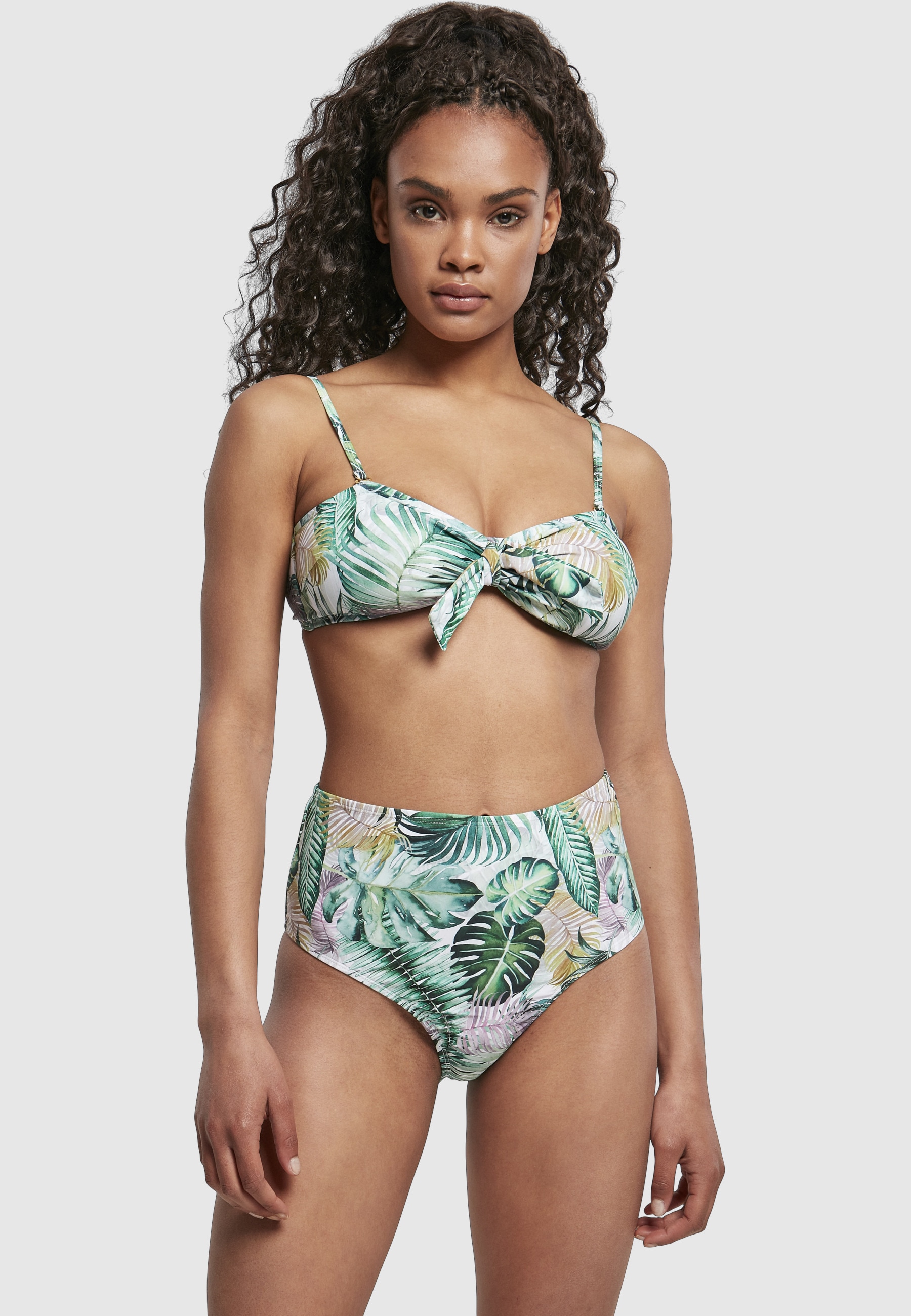 URBAN CLASSICS Triangel-Bikini »Urban Classics Damen Ladies High Waist Pattern Bikini«