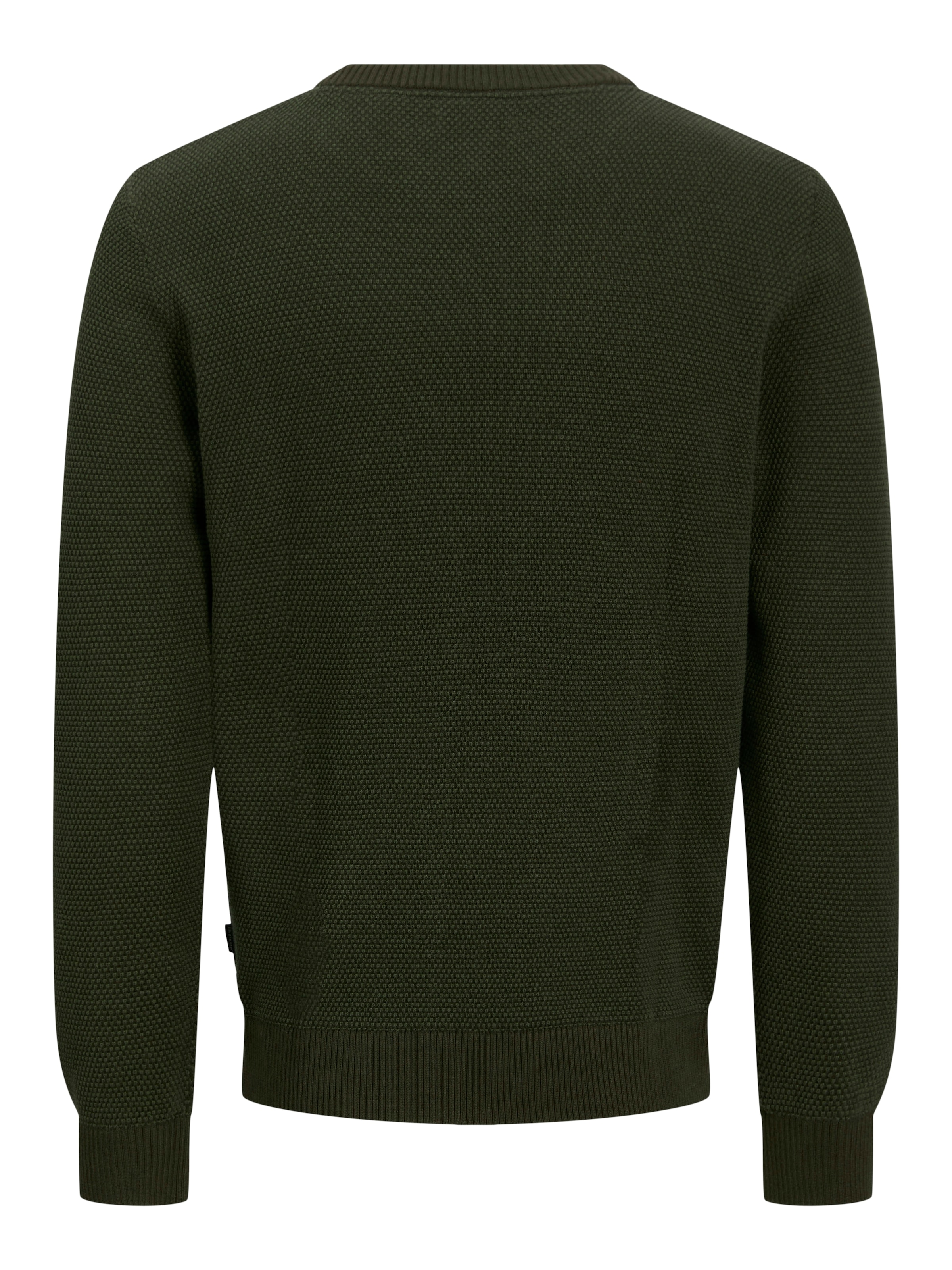 Jack & Jones Rundhalspullover »JJEGLOBE KNIT CREW NECK NOOS«, in Strick Optik