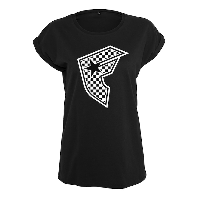 MisterTee Kurzarmshirt »Damen Ladies Checker Badge Tee«, (1 tlg.) für  kaufen | BAUR