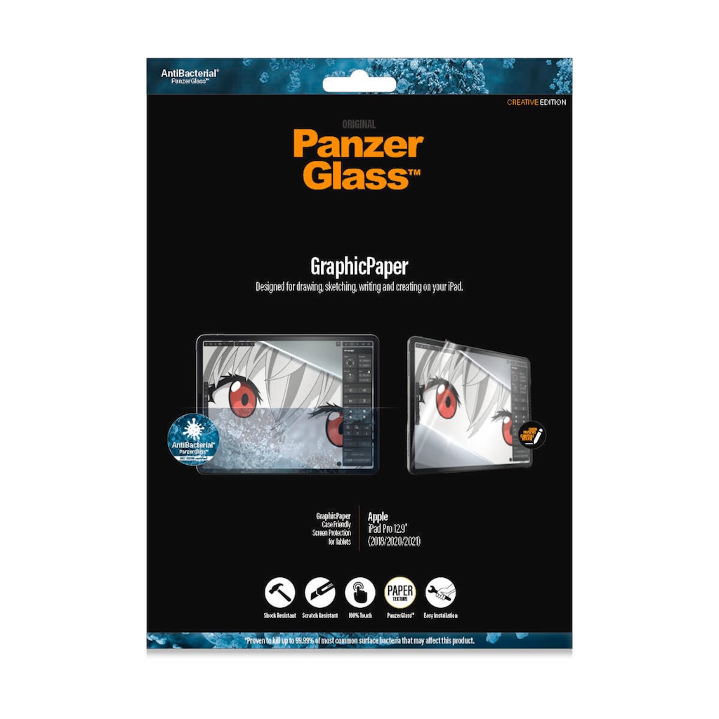 PanzerGlass Displayschutzglas »PanzerGlass - iPad Pro 12.9 (2018/20/21/22) CF GraphicPaper AB«, für Apple iPad Pro 12,9'' (2018)-Apple iPad Pro 12,9'' (2020)-Apple iPad Pro 12,9'' (2021)