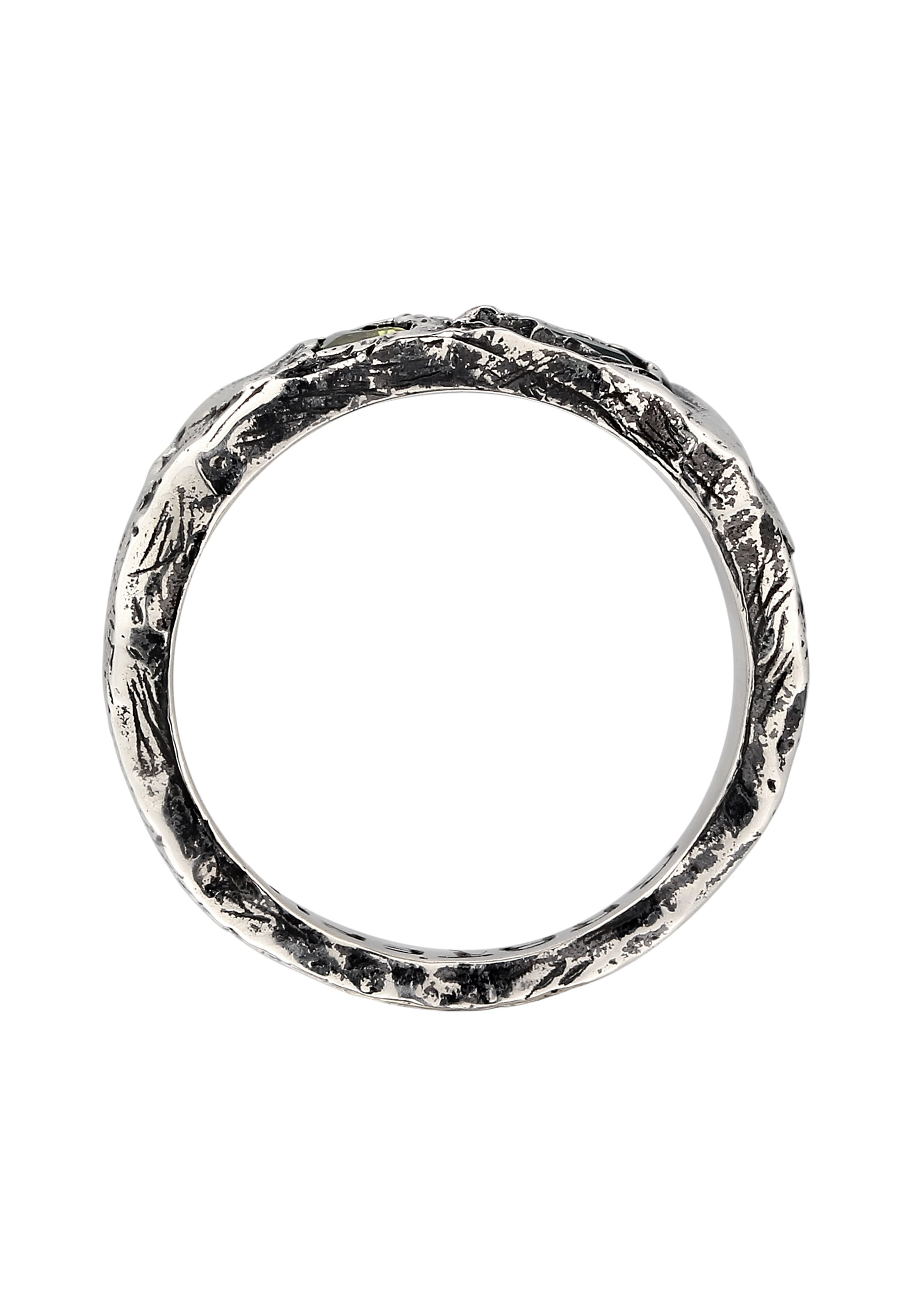HAZE & GLORY Partnerring »Ring Emerald Synthetisch Smaragdgrün 925 Sterling Silber«