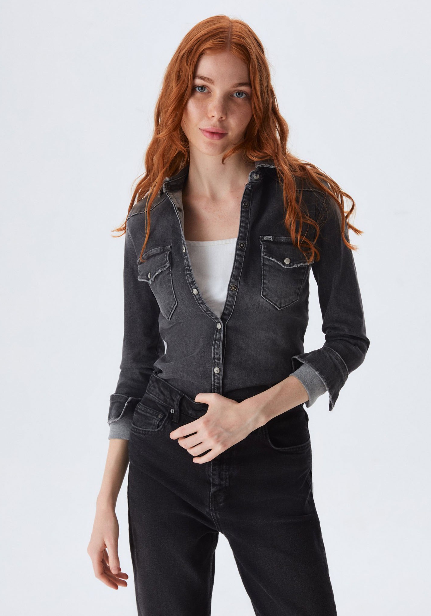 LTB Jeansbluse »LUCINDA«, (1 tlg.), mit 2 Brusttaschen kaufen