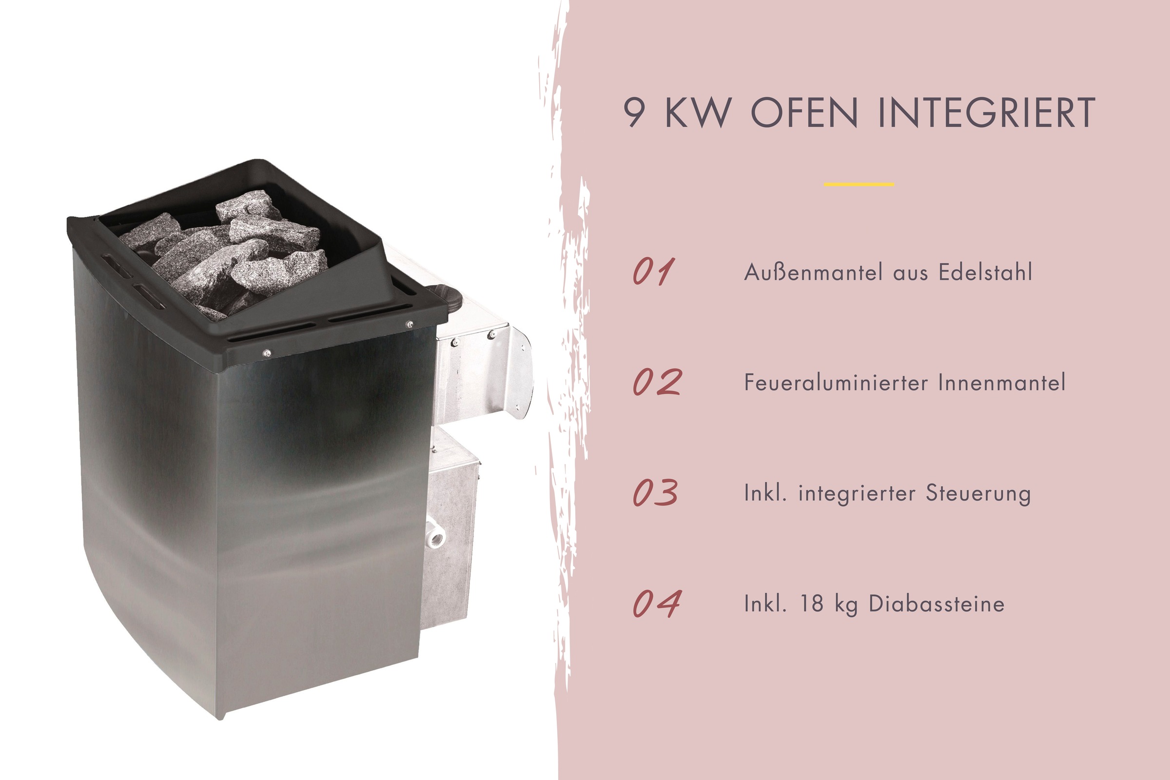 Karibu Sauna »»Liyah« mit Energiespartür Kranz naturbelassen«, in verschiedenen Ausführungen erhältlich
