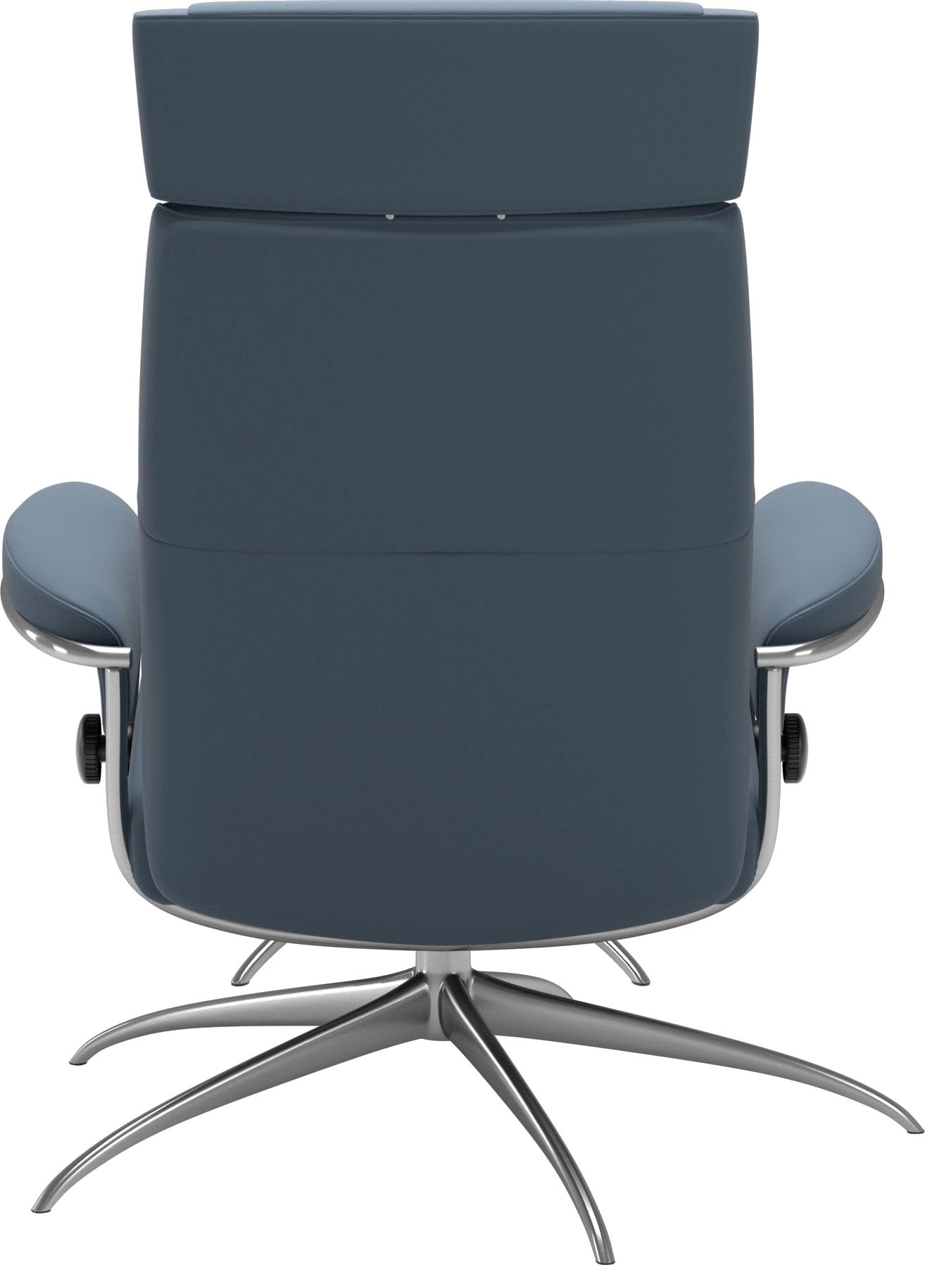 Stressless® Relaxsessel »Paris«, (Set, Relaxsessel mit Hocker), mit Hocker, Low Back mit Kopfstütze, mit Star Base, Gestell Chrom