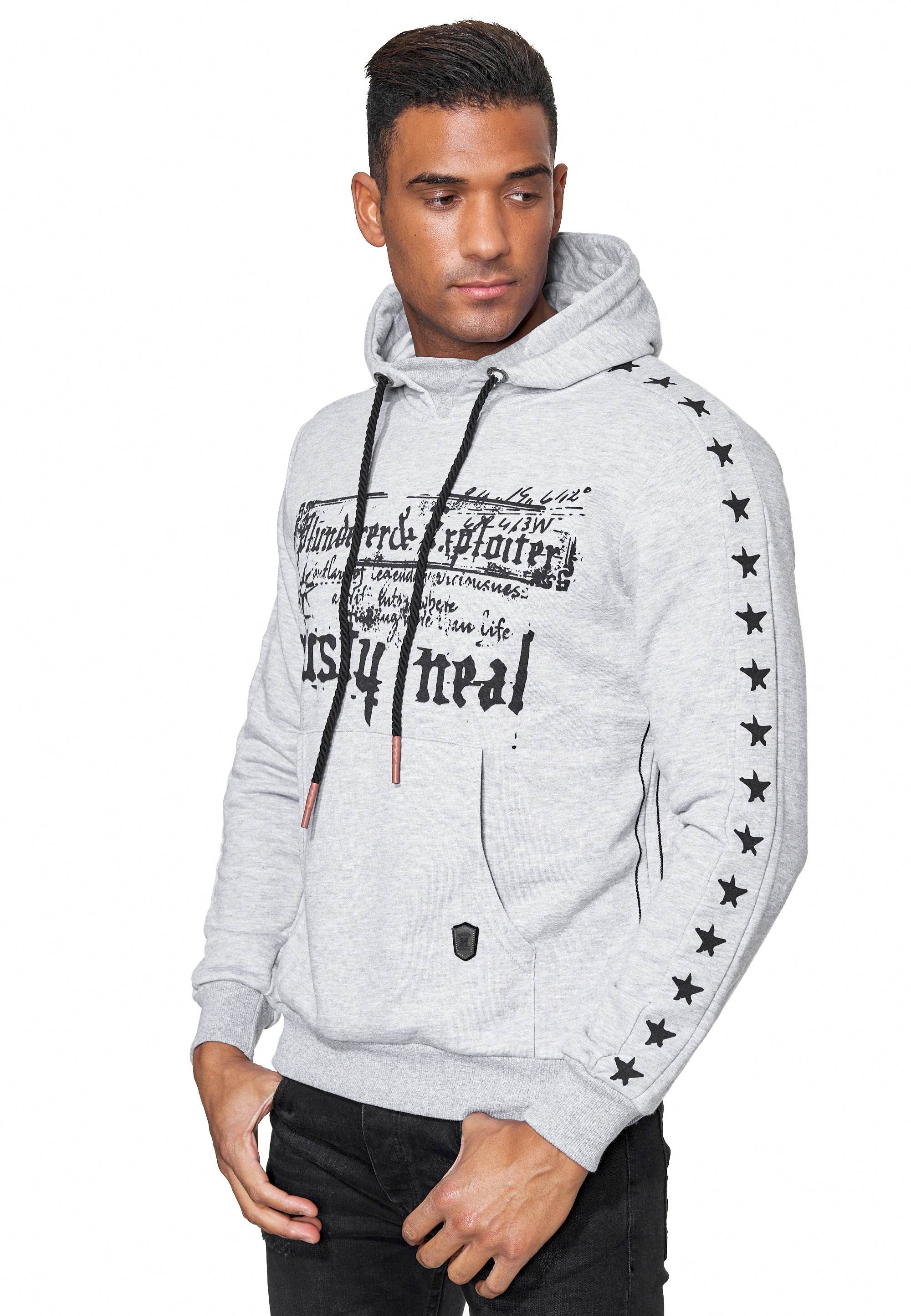 Rusty Neal Kapuzensweatshirt, mit plakativem Frontprint