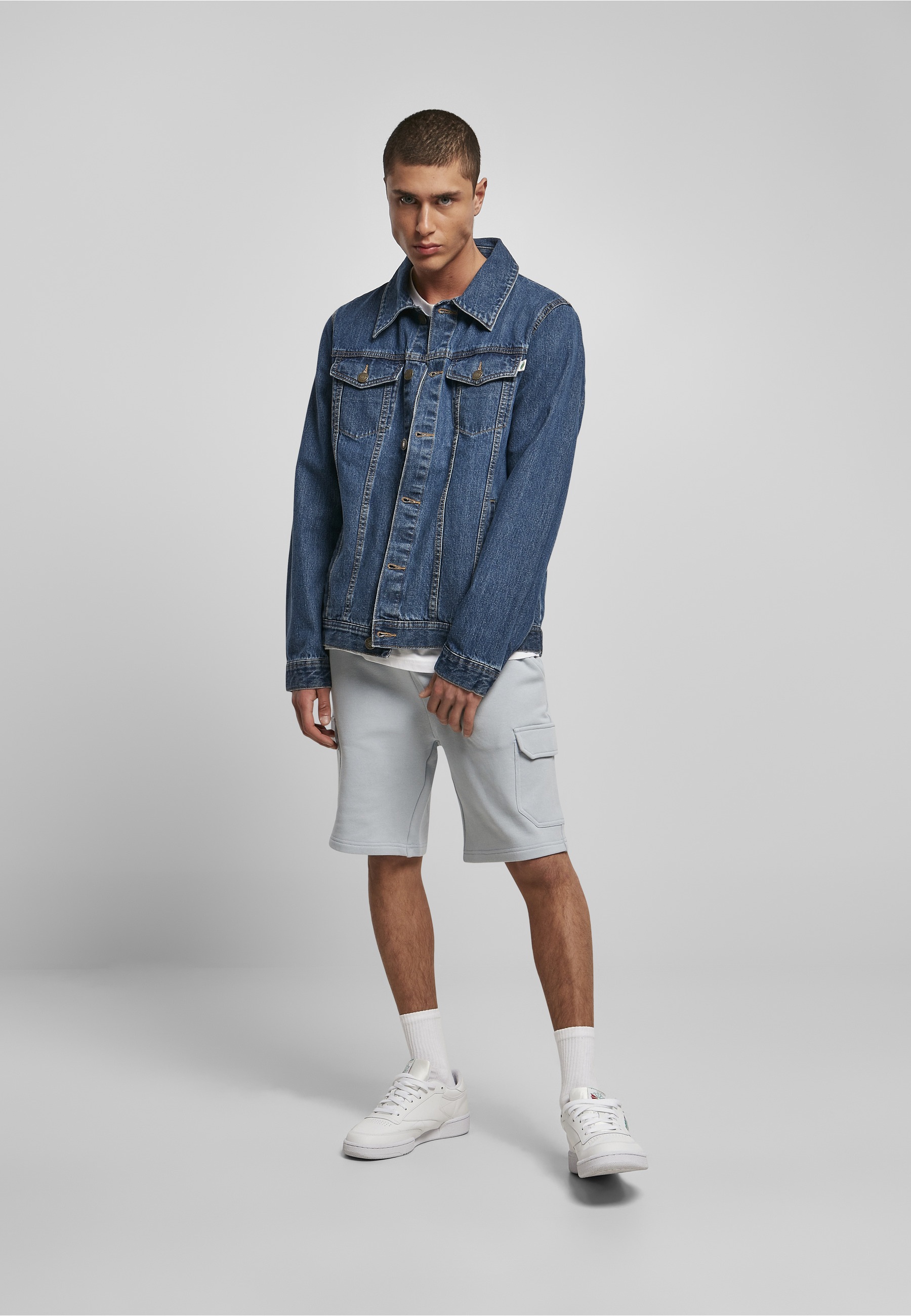 URBAN CLASSICS Jeansjacke »Urban Classics Herren Organic Basic Denim Jacket« 1 Stk. tlg. ohne Kapuze
