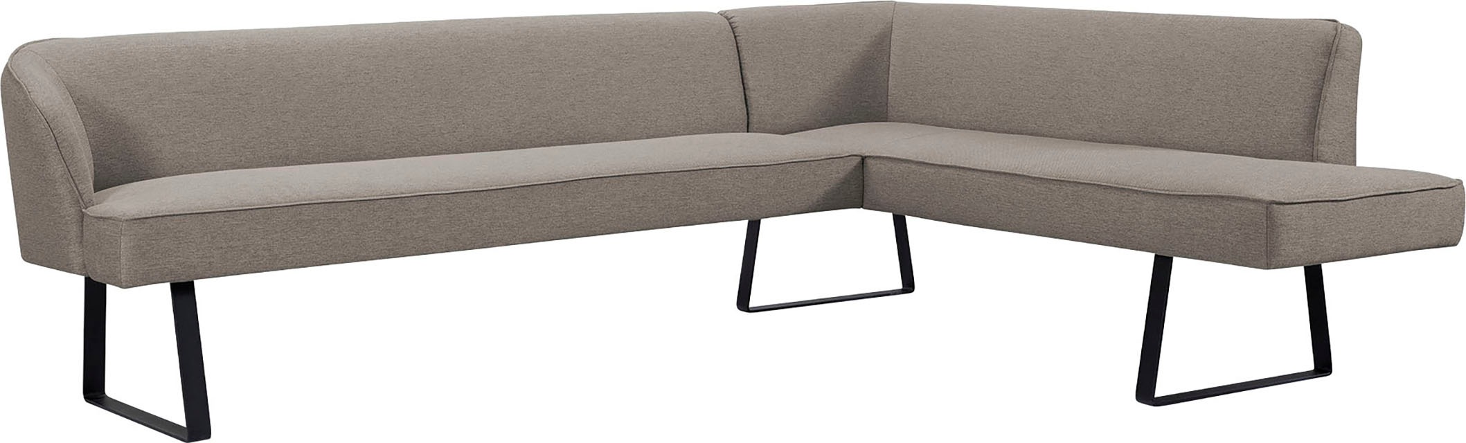 exxpo - sofa fashion Eckbank »Americano«, mit Keder und Metallfüßen, Bezug in verschiedenen Qualitäten