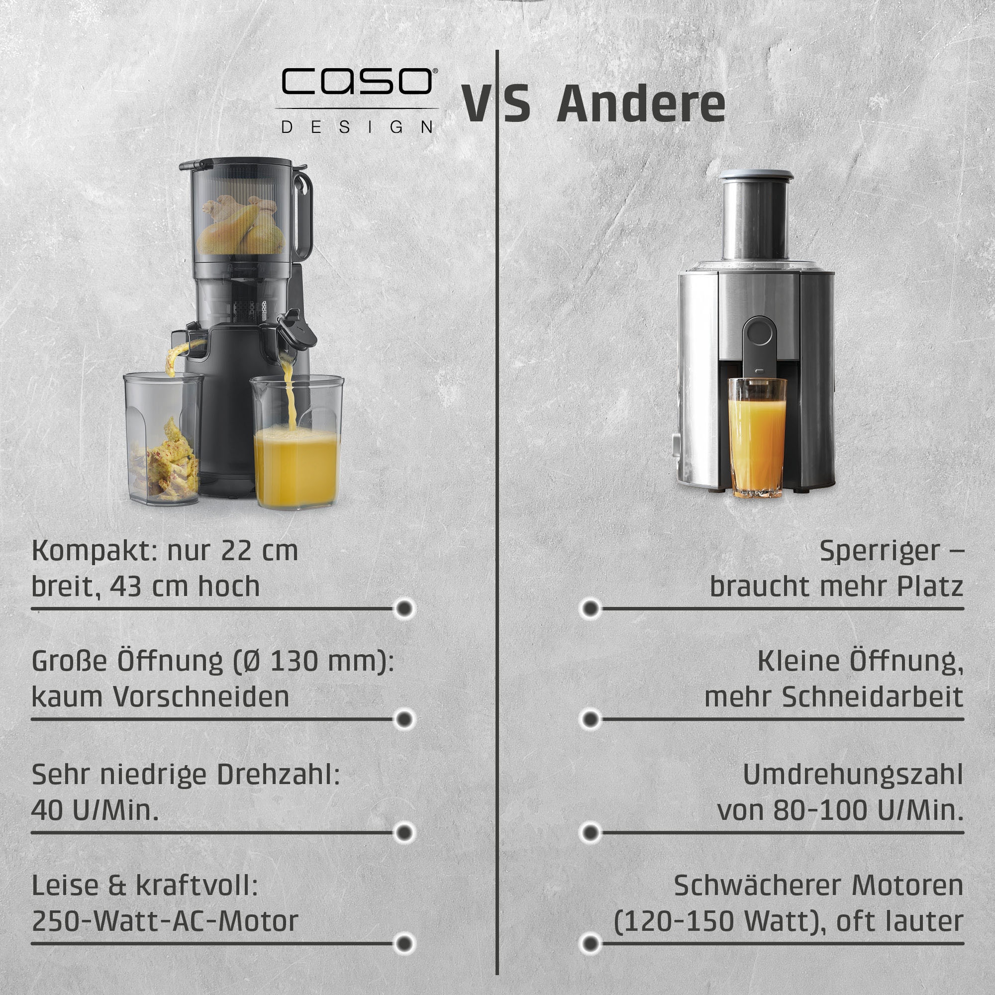 Caso Slow Juicer »3511  JuiceFitPro« 250 W