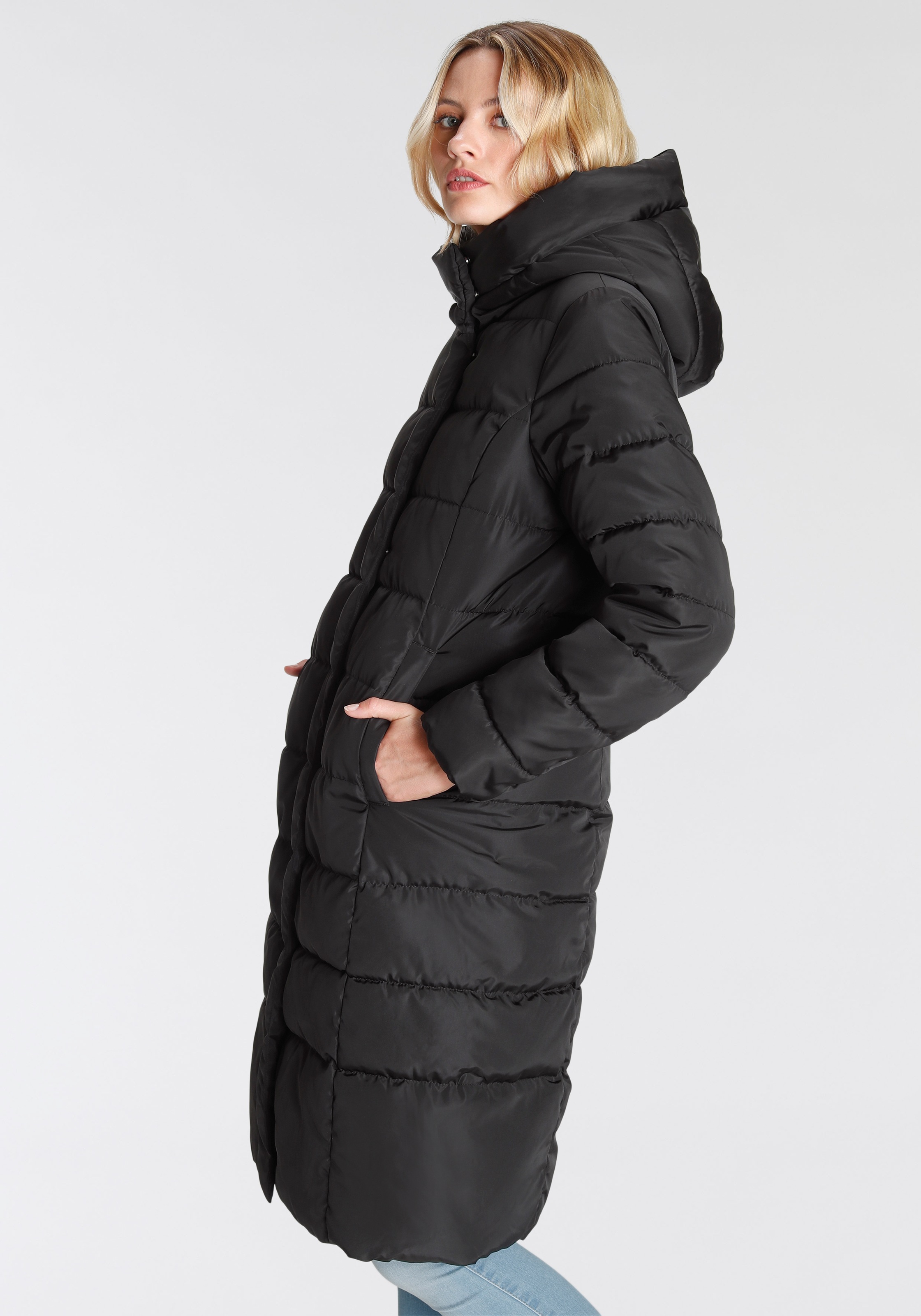 ONLY Steppmantel "ONLTINA – Puffermantel mit Premium-Füllung und verdecktem günstig online kaufen