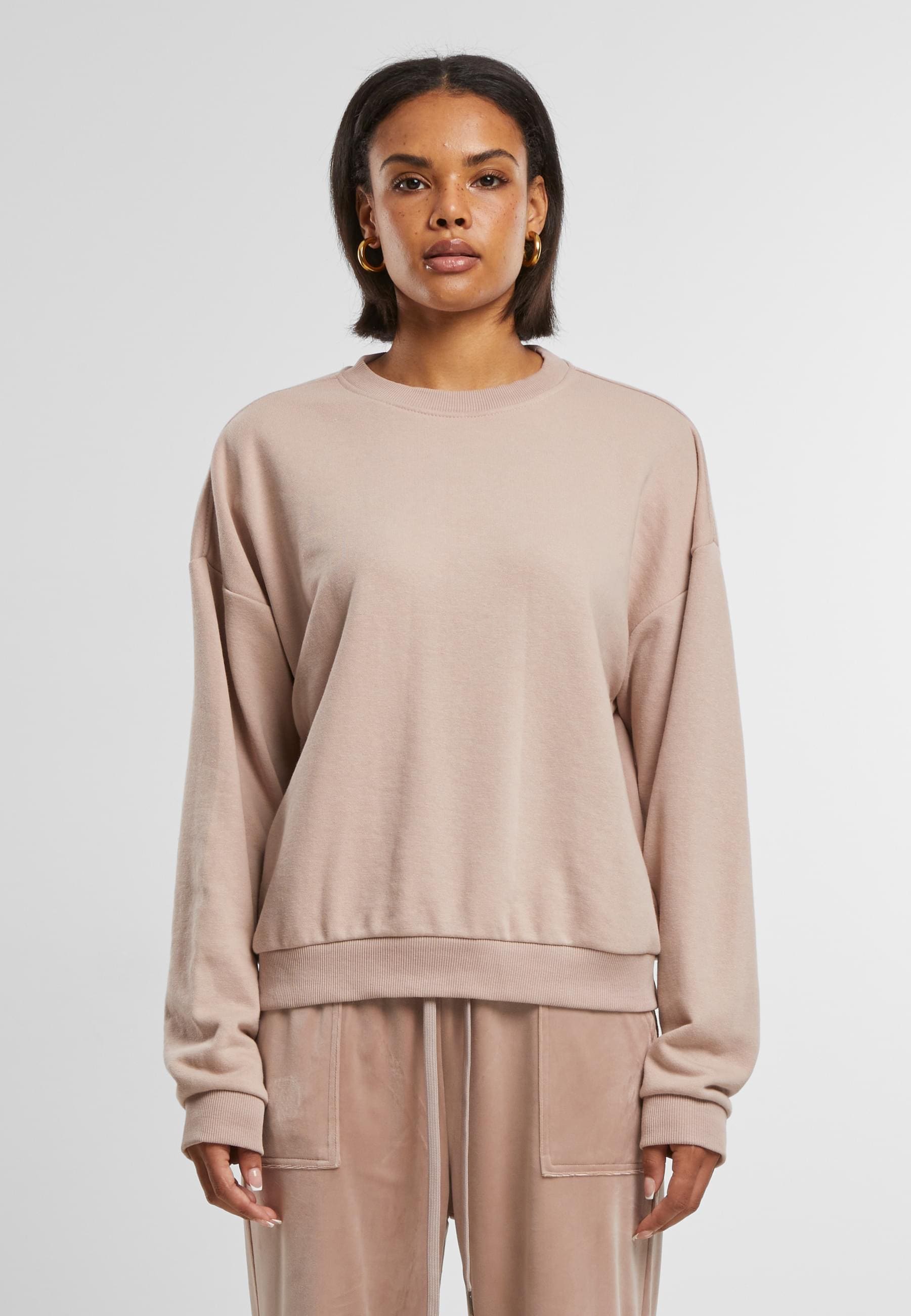 URBAN CLASSICS Sweater »Urban Classics Damen Ladies Oversized Light Terry Crewneck«