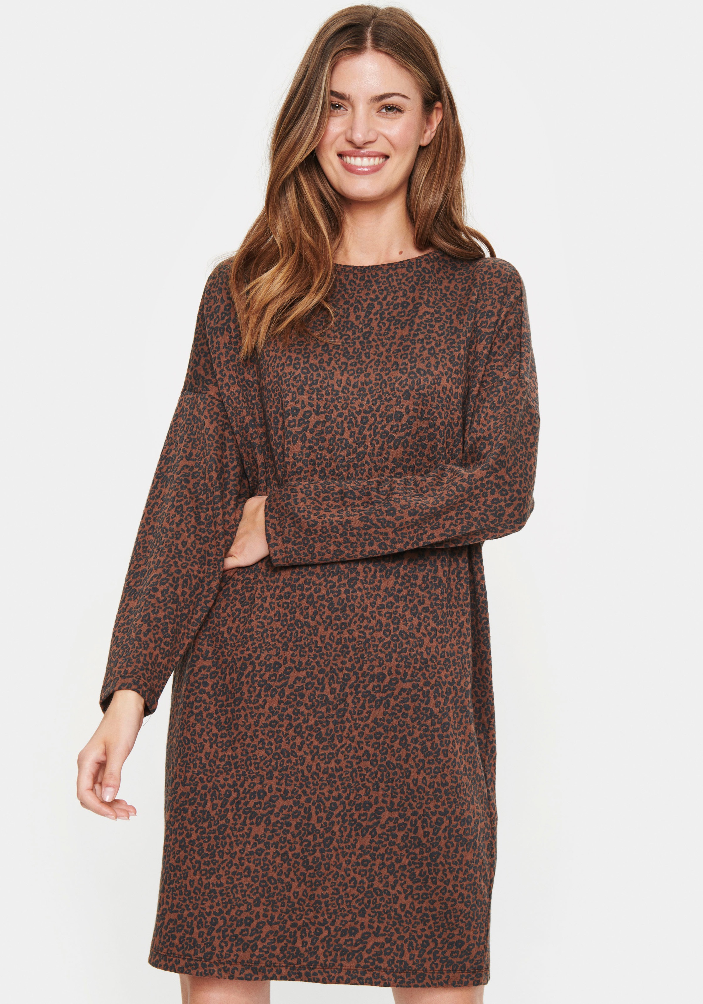 Saint Tropez Midikleid »Pen Dress« Animal Print-Design