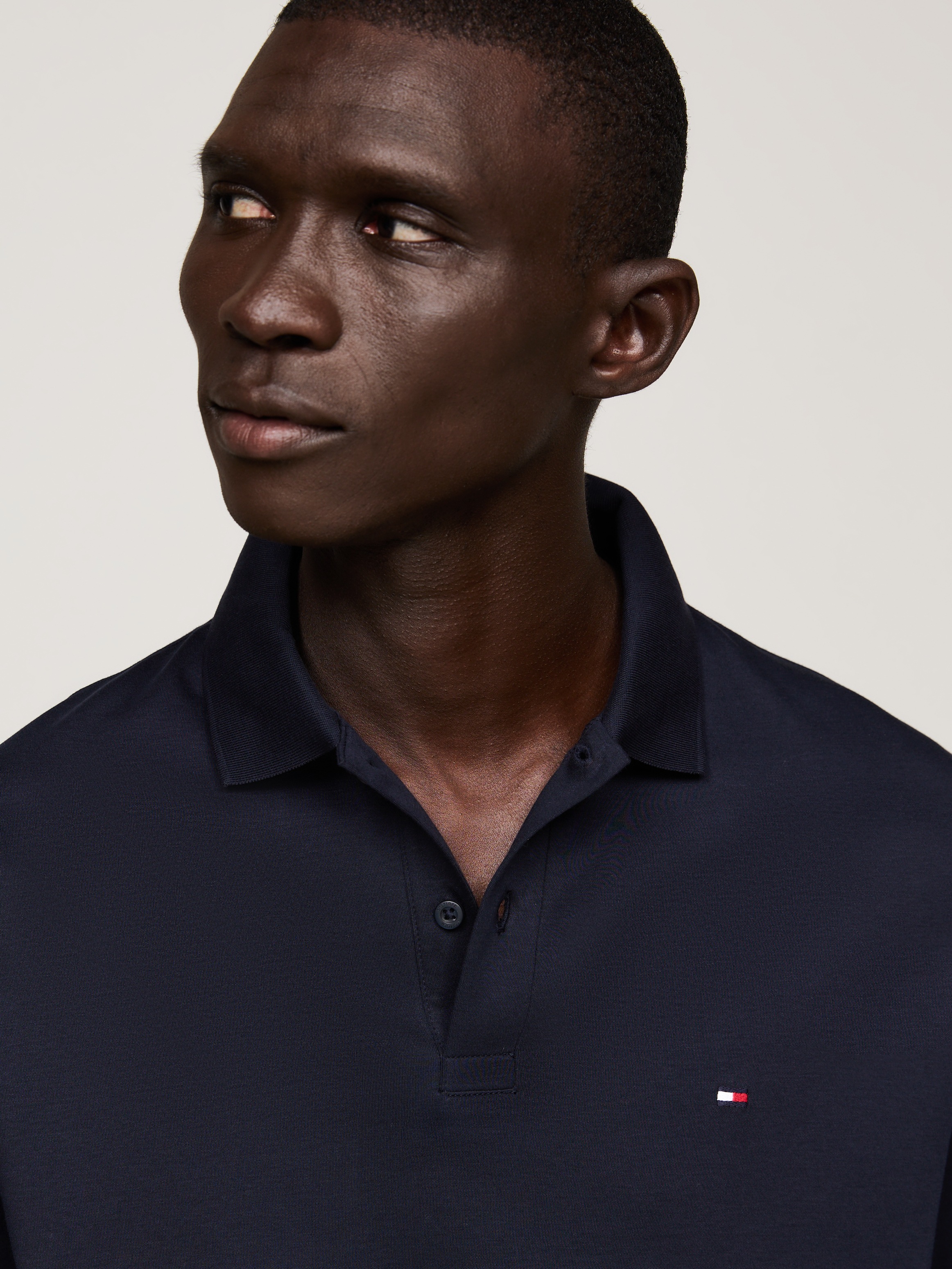 Tommy Hilfiger Langarm-Poloshirt "L/S LIQUID COTTON REG POLO mit Jersey und günstig online kaufen
