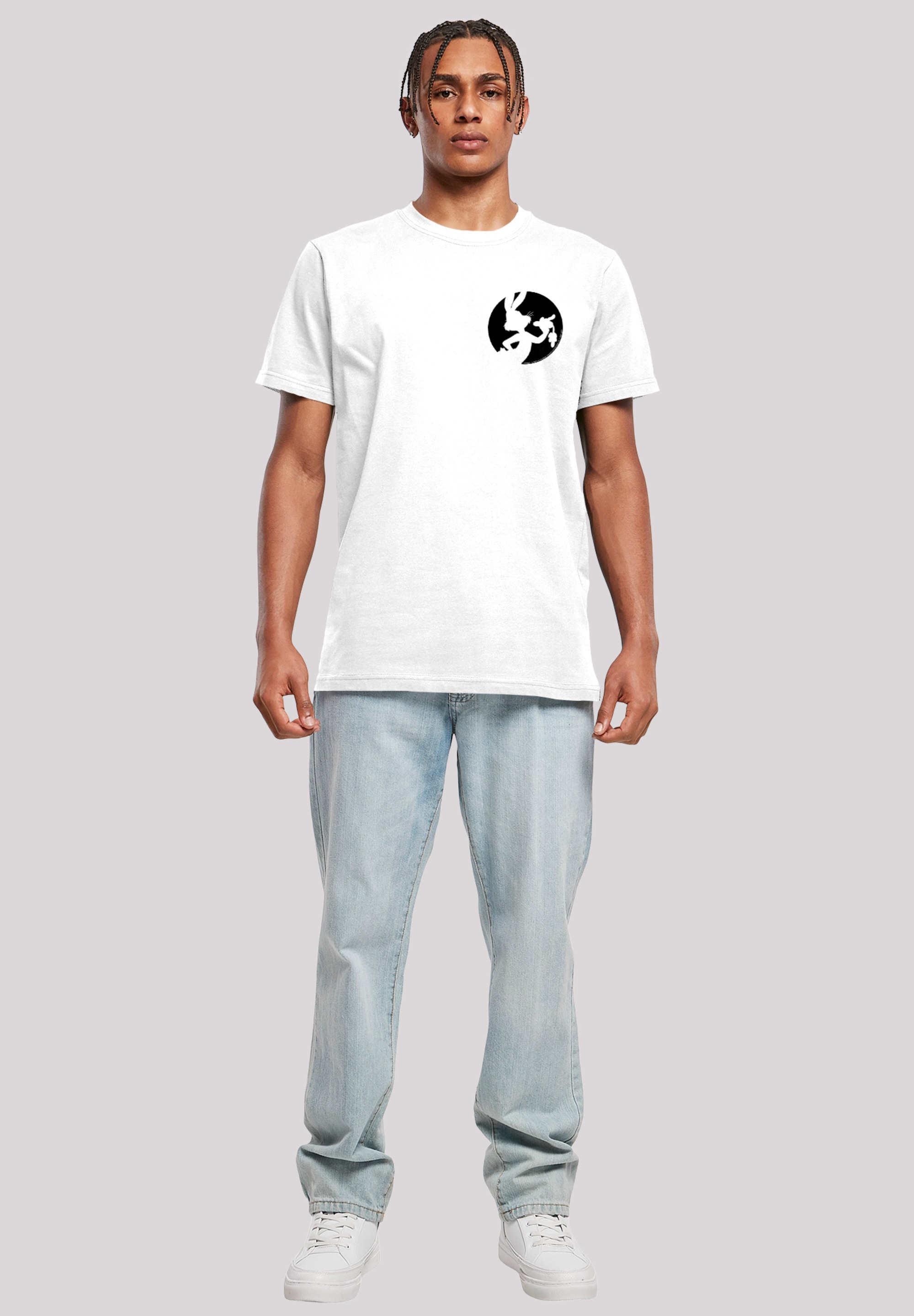 F4NT4STIC T-Shirt »Looney Tunes Bugs Bunny Silhouette Breast Print«, Print