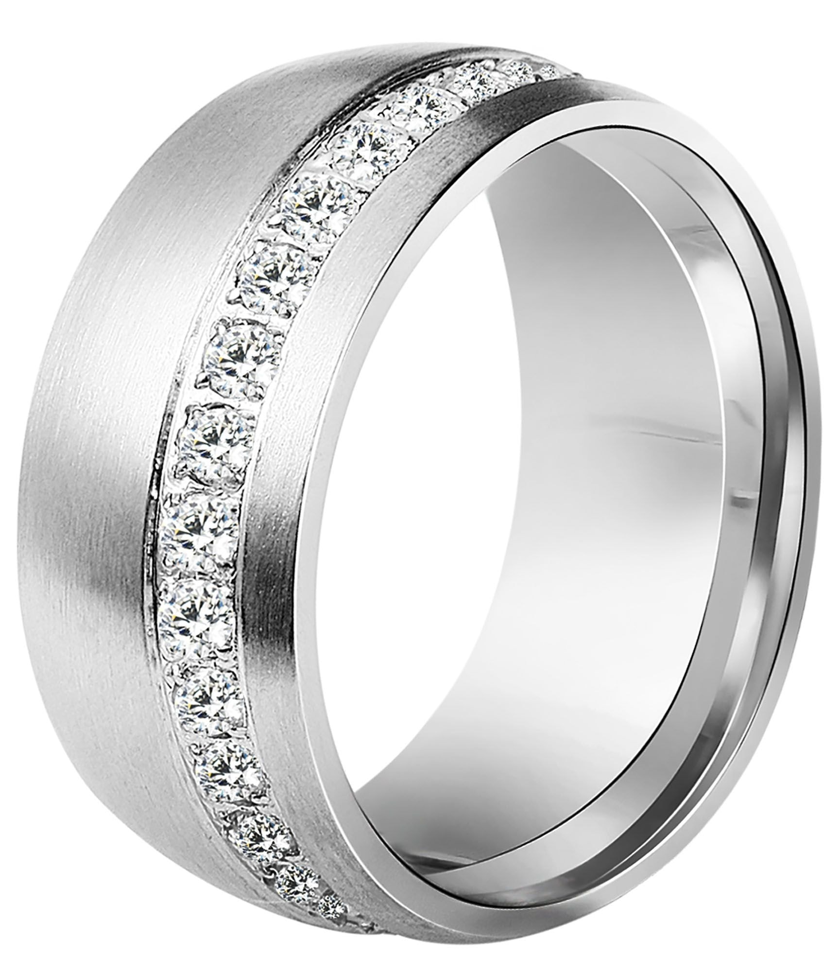Fingerring ADELIA´S "Damen Ring aus Edelstahl" Gr. 58, silber, Fingerringe, Damen, 58, Edelstahl, Fingerring