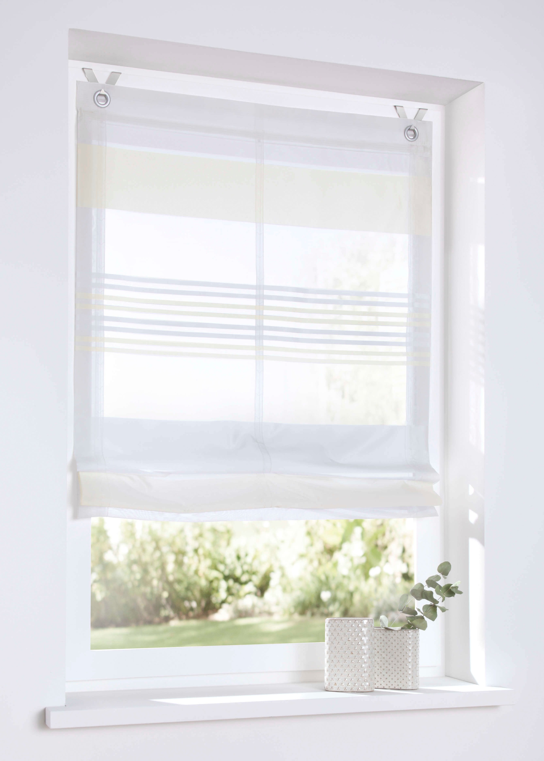 Kutti Raffrollo "Jamaica" mit Hakenaufhängung ohne Bohren freihängend halbt günstig online kaufen