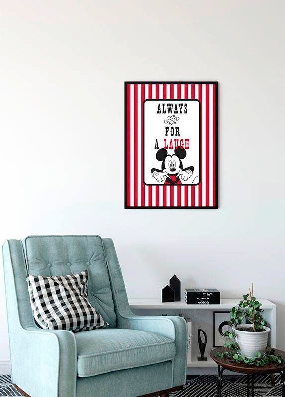 Komar Poster »Mickey Mouse Laugh«, Disney, (1 St.), Kinderzimmer,  Schlafzimmer, Wohnzimmer | BAUR